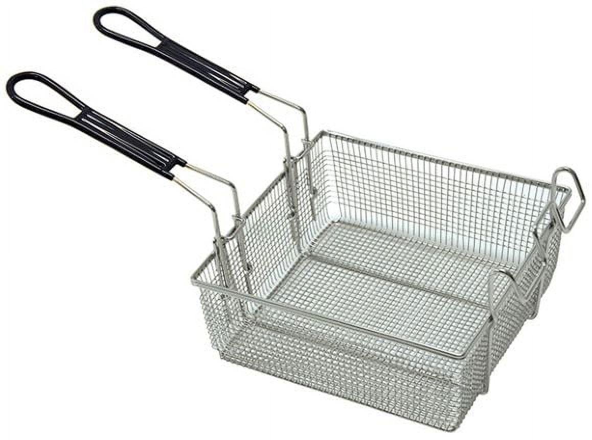 ZRQarq 700-189 Double Fryer Basket Fits 4-gal & 9-gal Stainless Bayou Fryers Features Cool Touch Handle Wire Mesh Basket Perfect For Frying Fish Shrimp Chicken Onion Rings Hushpuppies and Fries