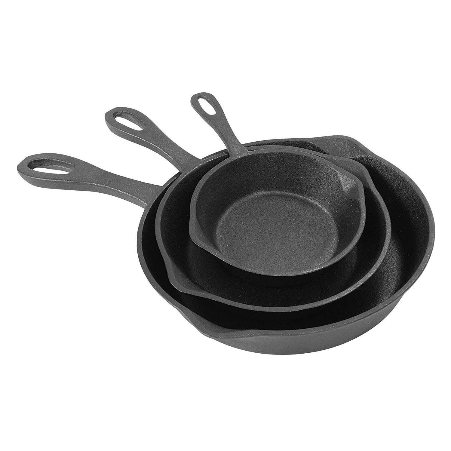 Bayou Classics Cast Iron Skillet - Set of 3