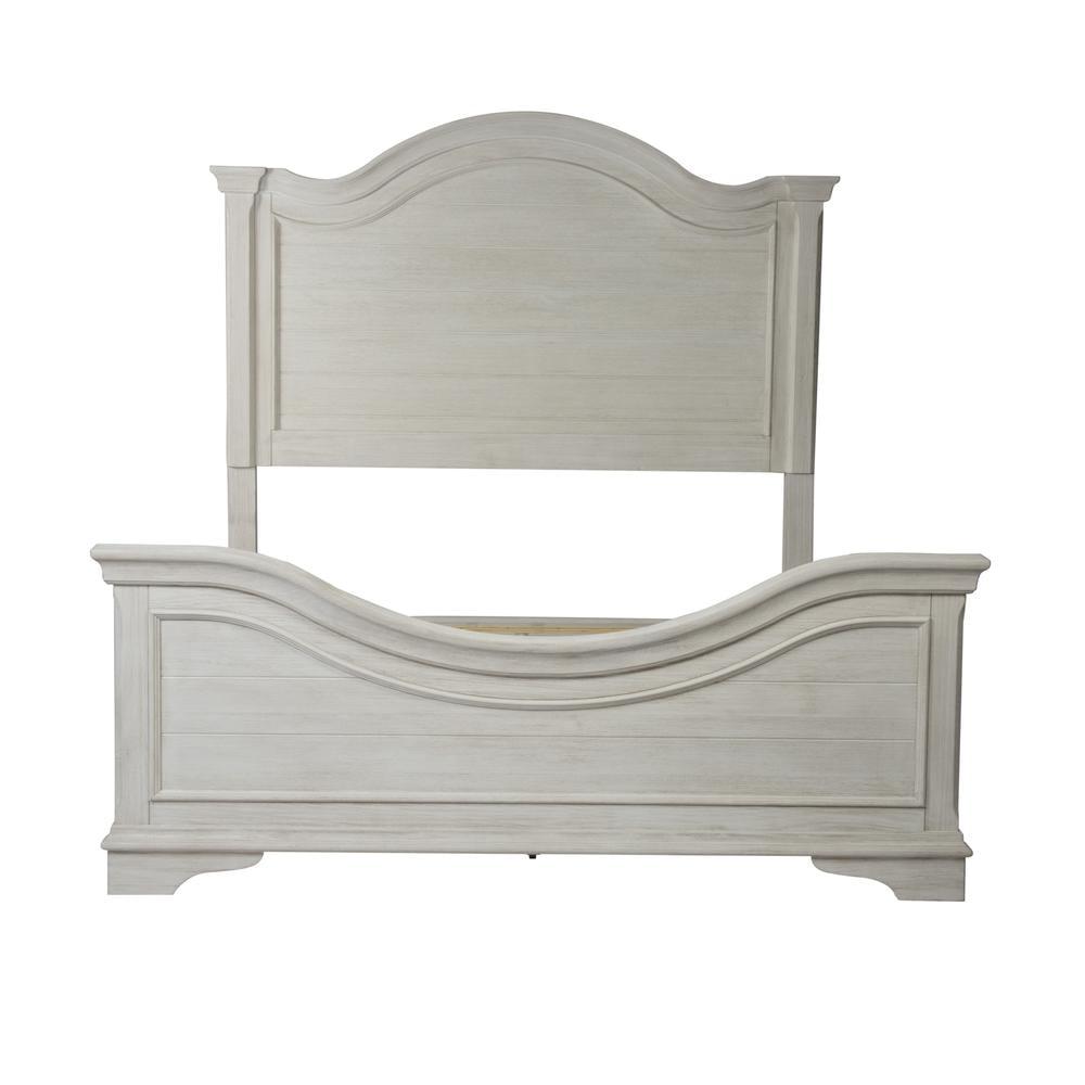 Bayside White Wood Queen Panel Headboard