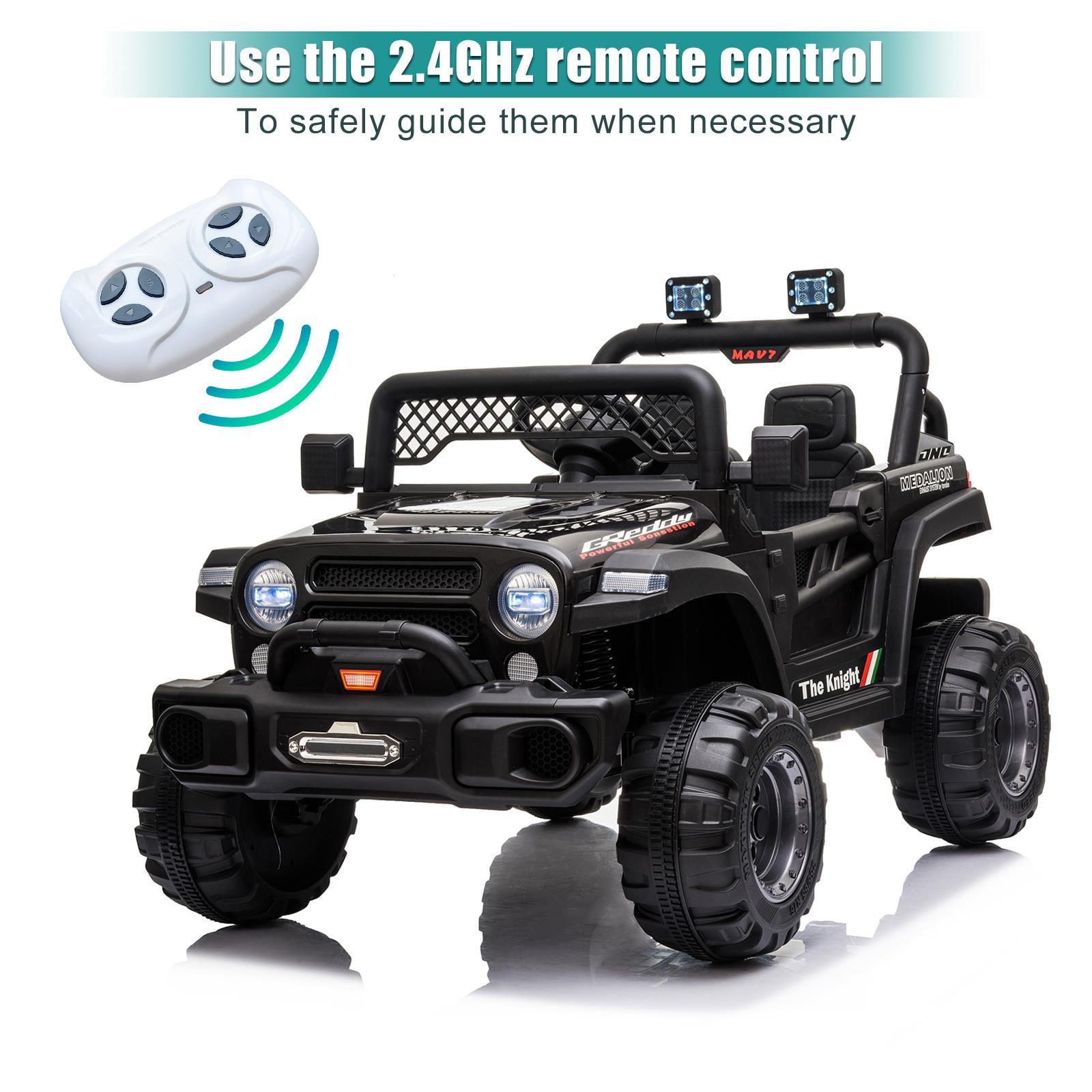 Black 12V Electric Ride-On Truck with Remote Control