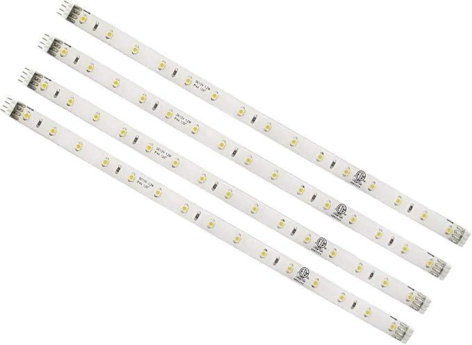 White 10'' LED Under Cabinet Strip Lights, Set of 4