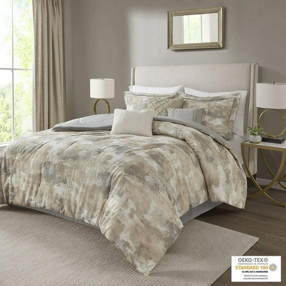 Madison Park Beacon 7 Piece Textured Cotton Blend Comforter Set & Reviews | Wayfair