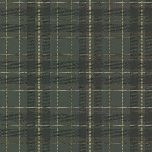 Beacon House Caledonia Dark Green Plaid Unpasted Non Woven Wallpaper, 20.5-in by 33-ft, 56.4 sq. ft.