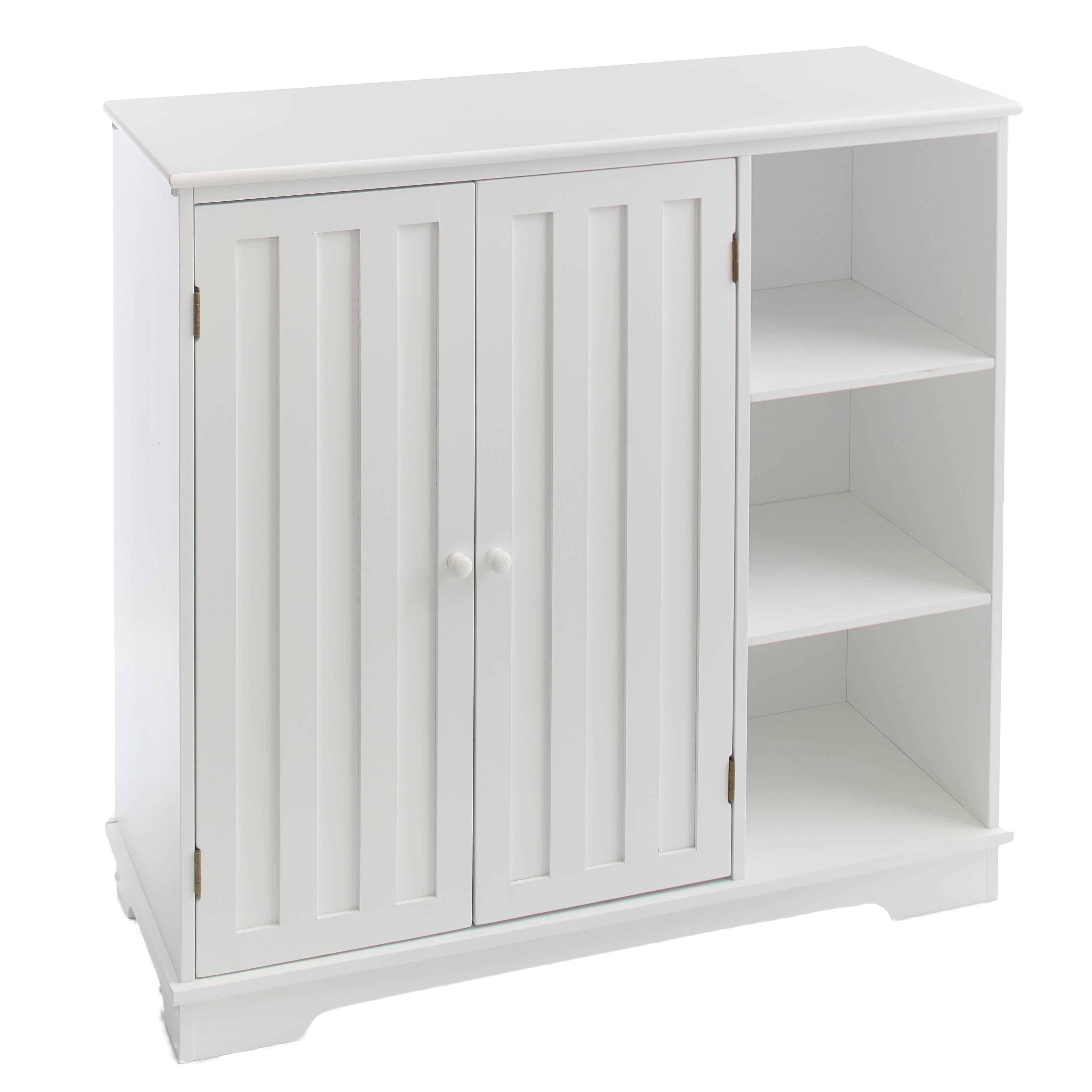 The Lakeside Collection Beadboard Buffet Cabinet - Sideboard with Storage - White