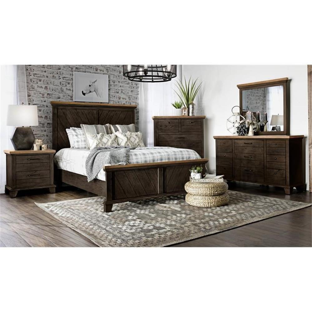Bear Creek Chocolate and Honey Brown King 6-Piece Bedroom Set