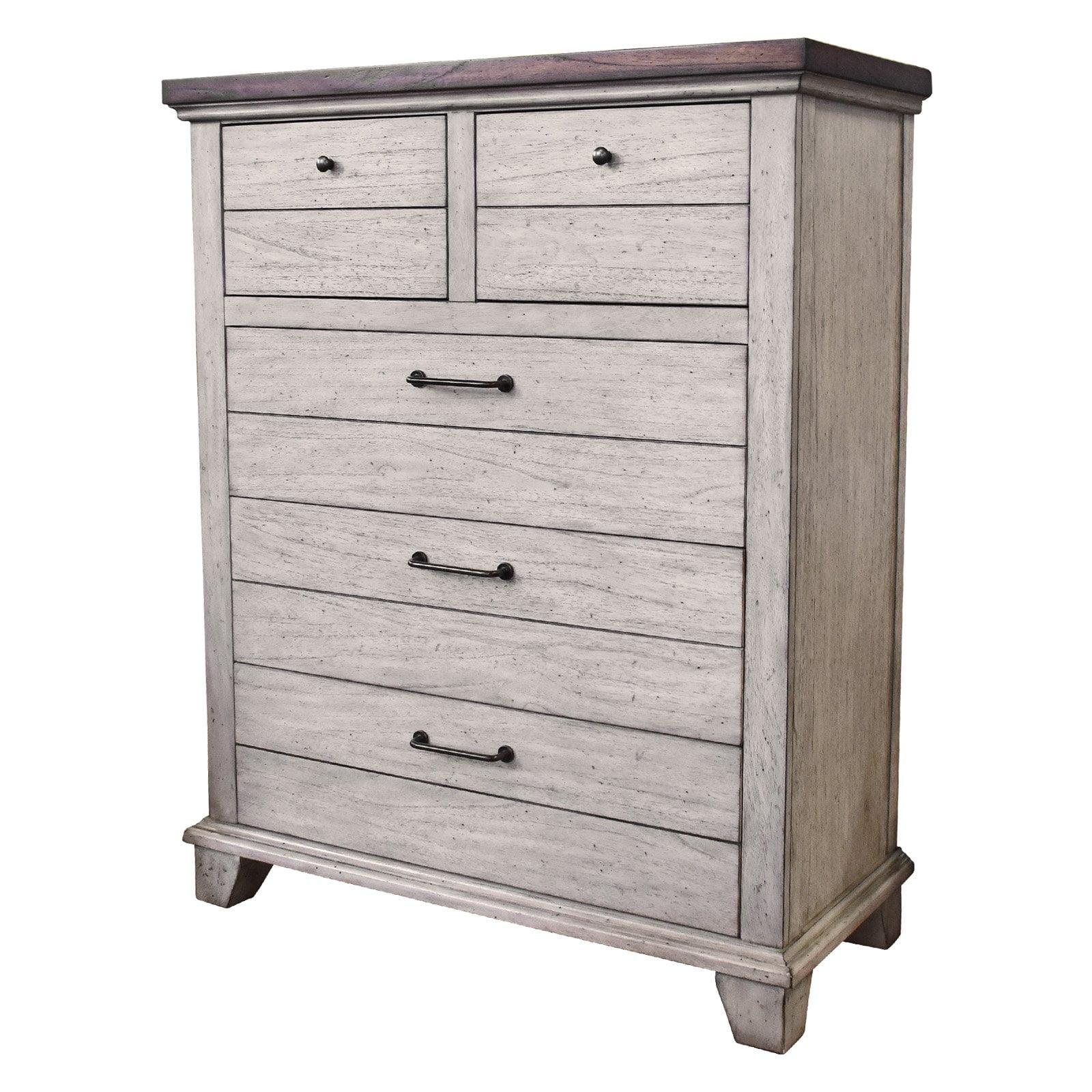 Bear Creek 5 Drawer Chest Rustic Ivory/Honey - Steve Silver Co.