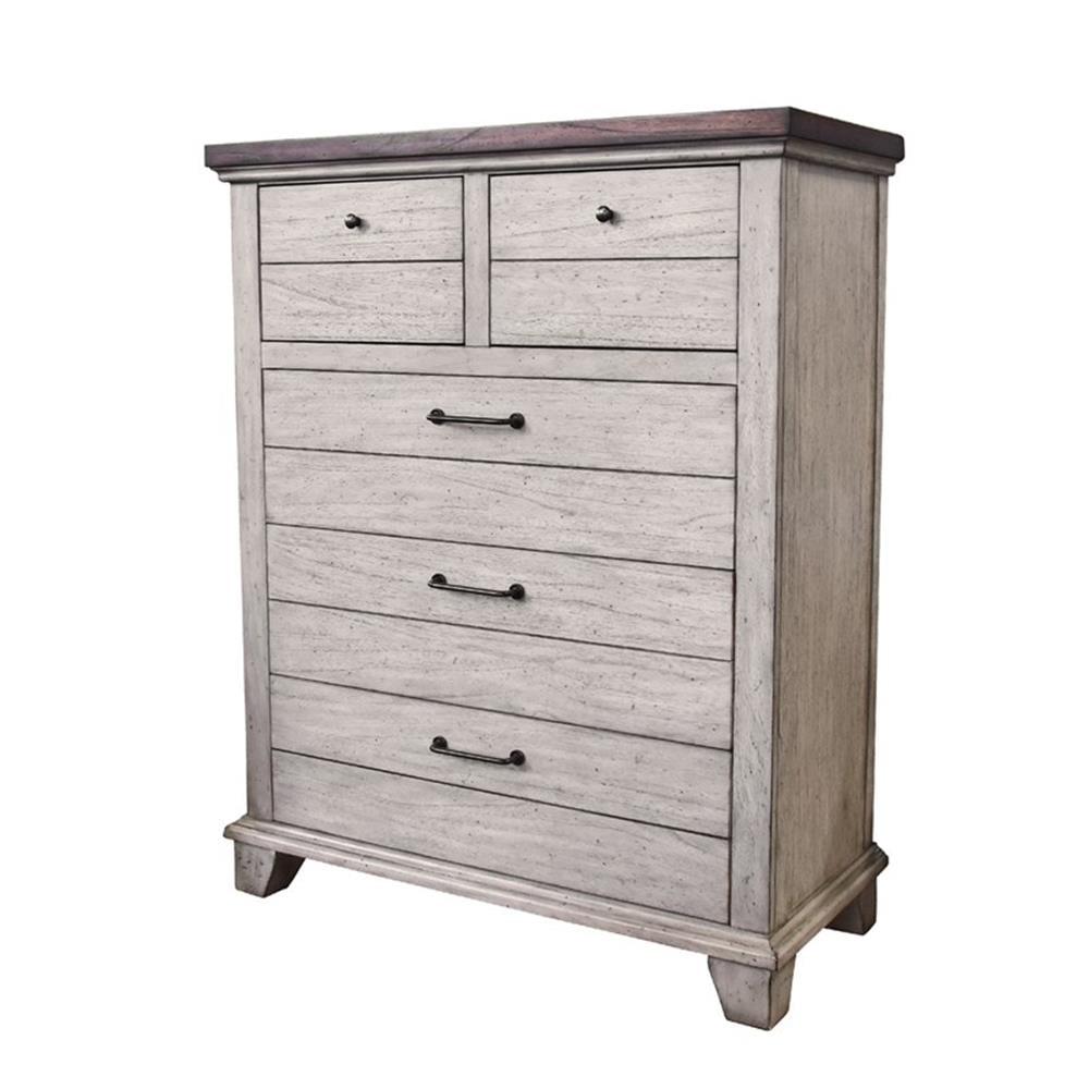 Bear Creek 5 Drawer Chest Rustic Ivory/Honey - Steve Silver Co.