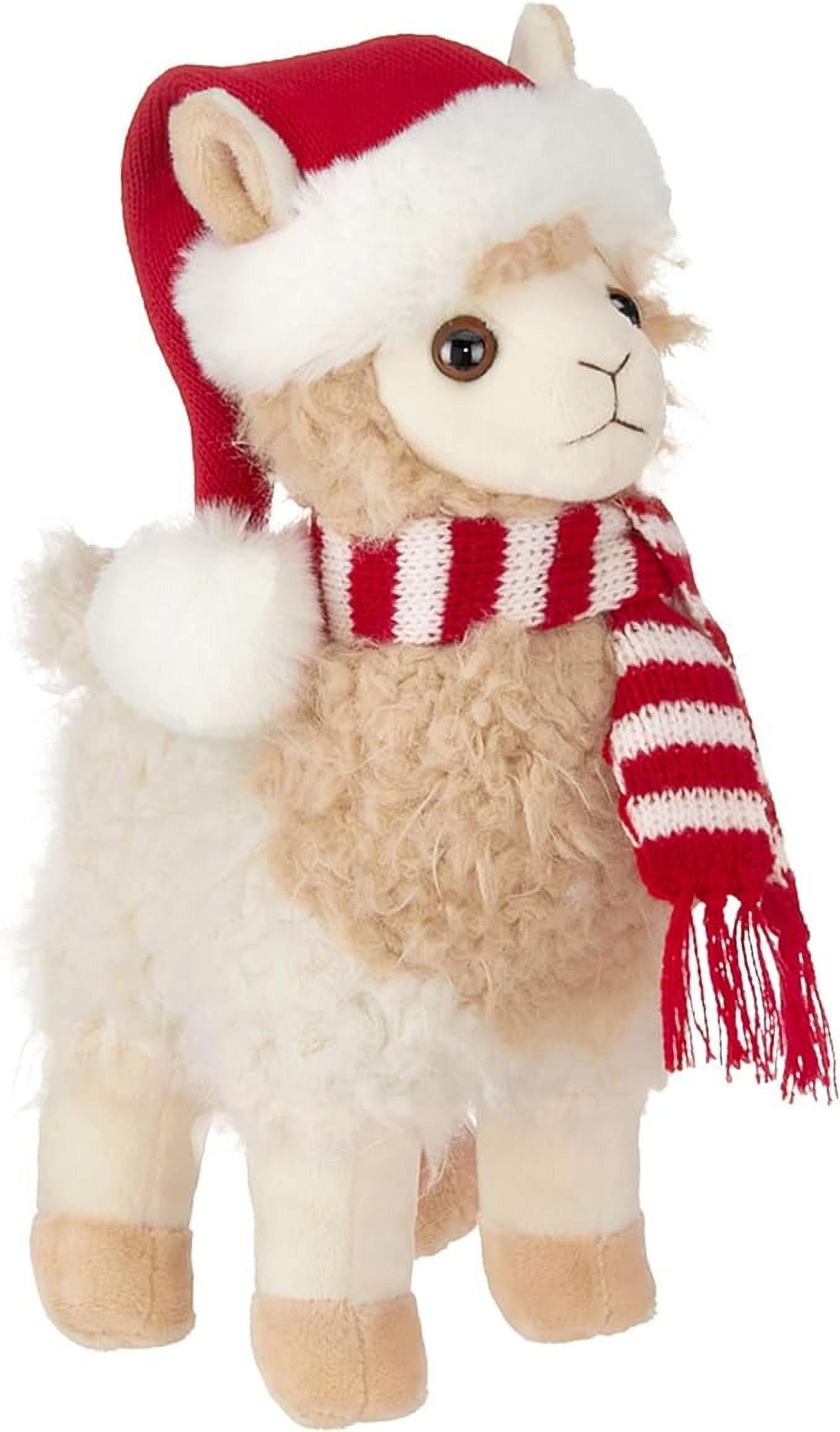 Bearington Holly The Holiday Llama Christmas Plush, 10 Inch Llama Stuffed Animal, Christmas Llama Gift for Toddlers, Kids & Teens