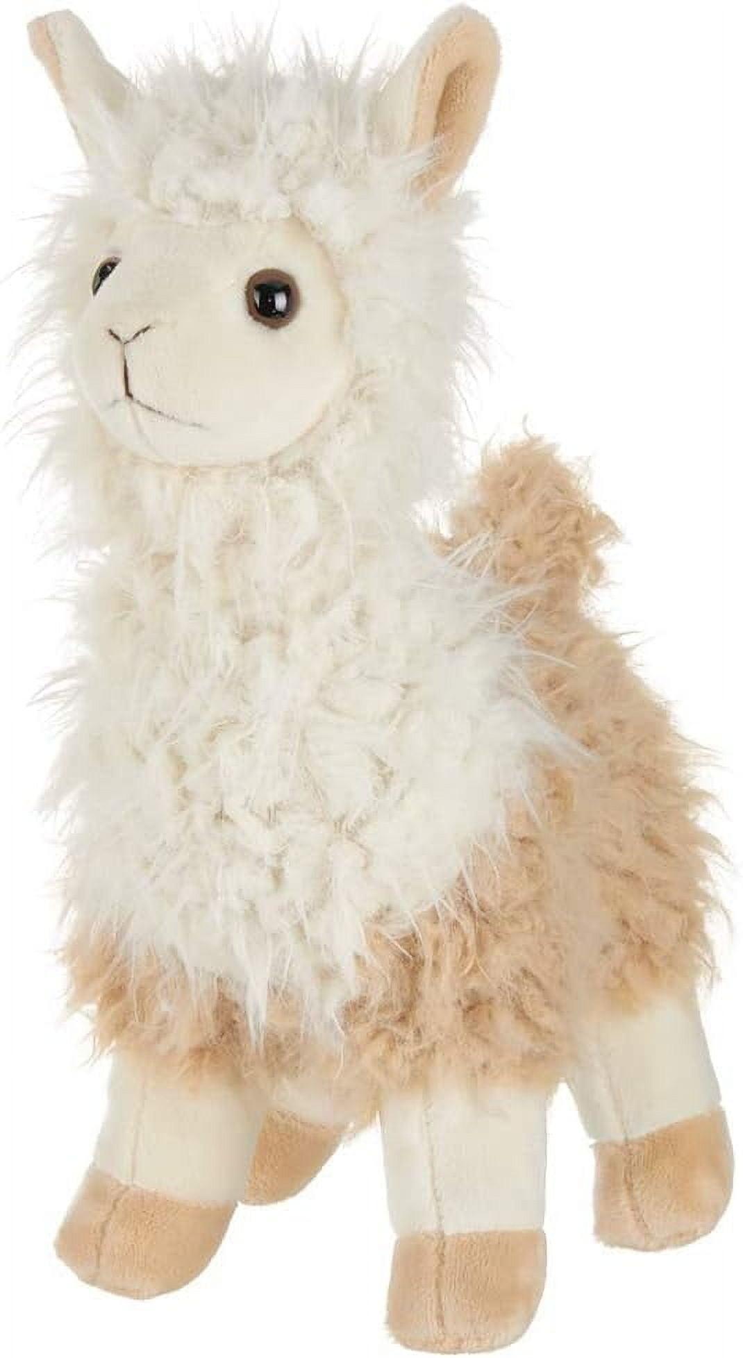 Bearington Llamar Plush Llama Stuffed Animal, 10" Brown and White