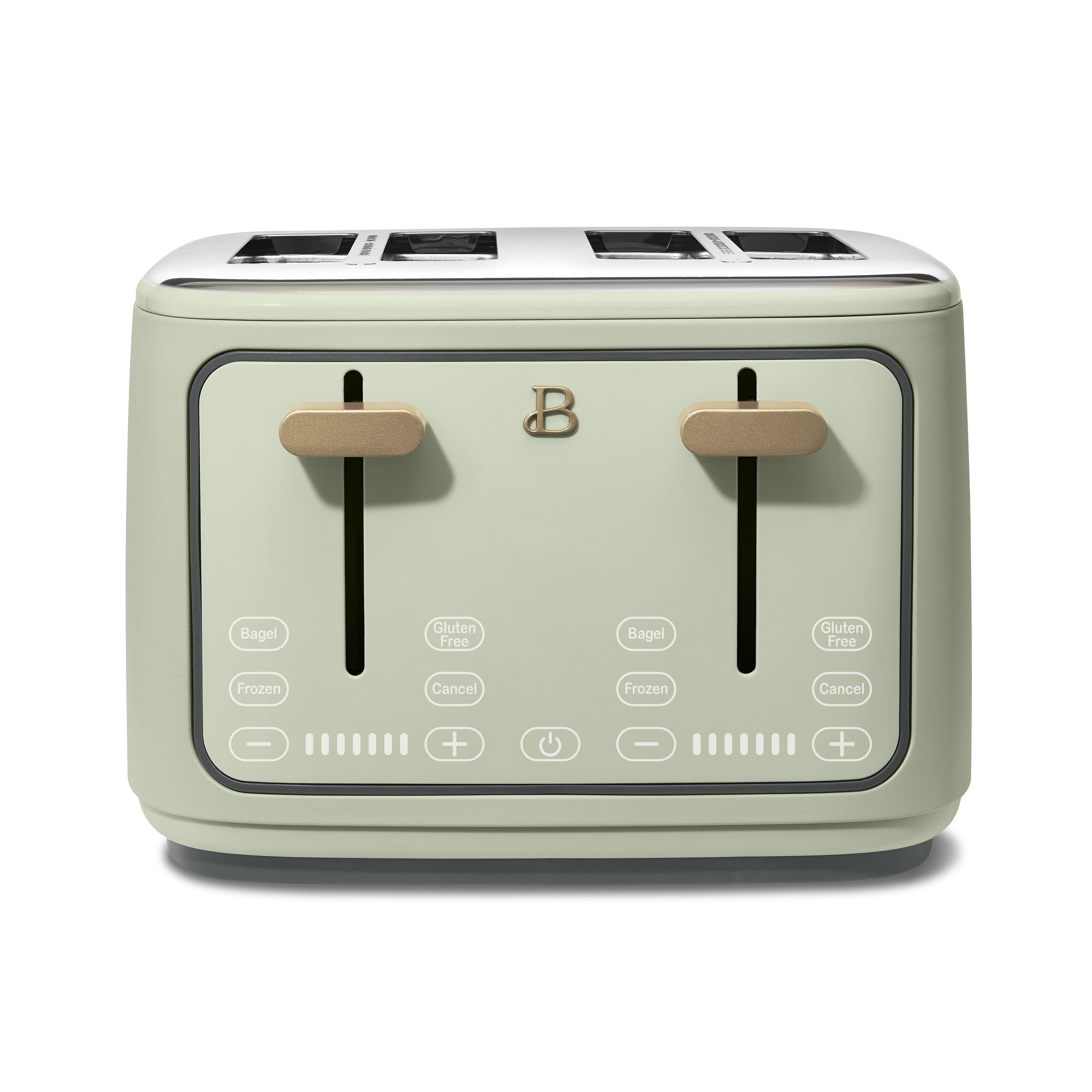 Sage Green Digital 4-Slice Toaster with Wide Slots