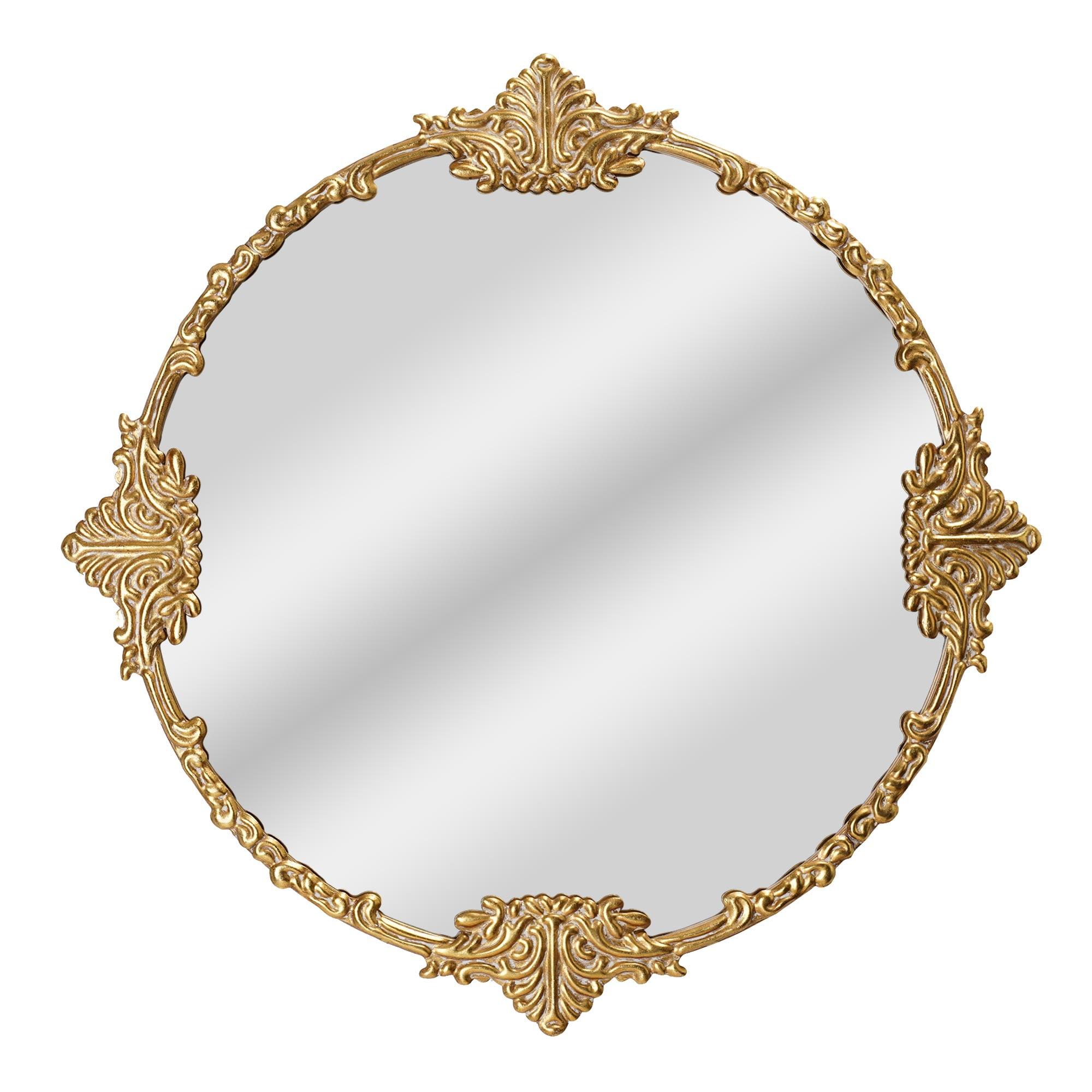 Beautiful Round Ornate Gold Frame Mirror 24" by Drew Barrymore