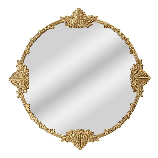 Beautiful Round Ornate Gold Frame Mirror 24" by Drew Barrymore