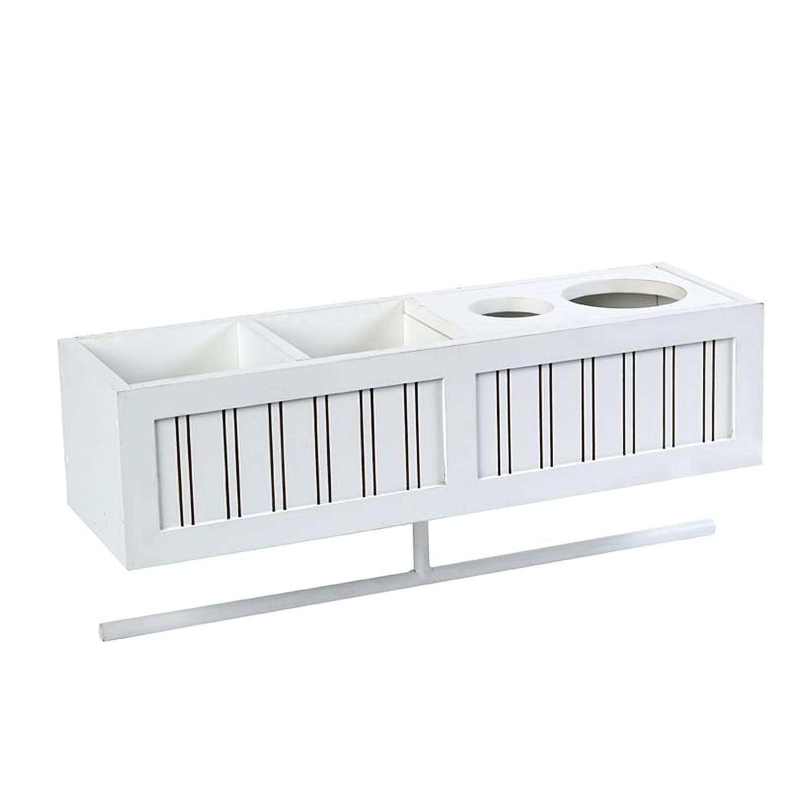 The Lakeside Collection Bathroom Shelf - Wall Shelf with Towel Bar