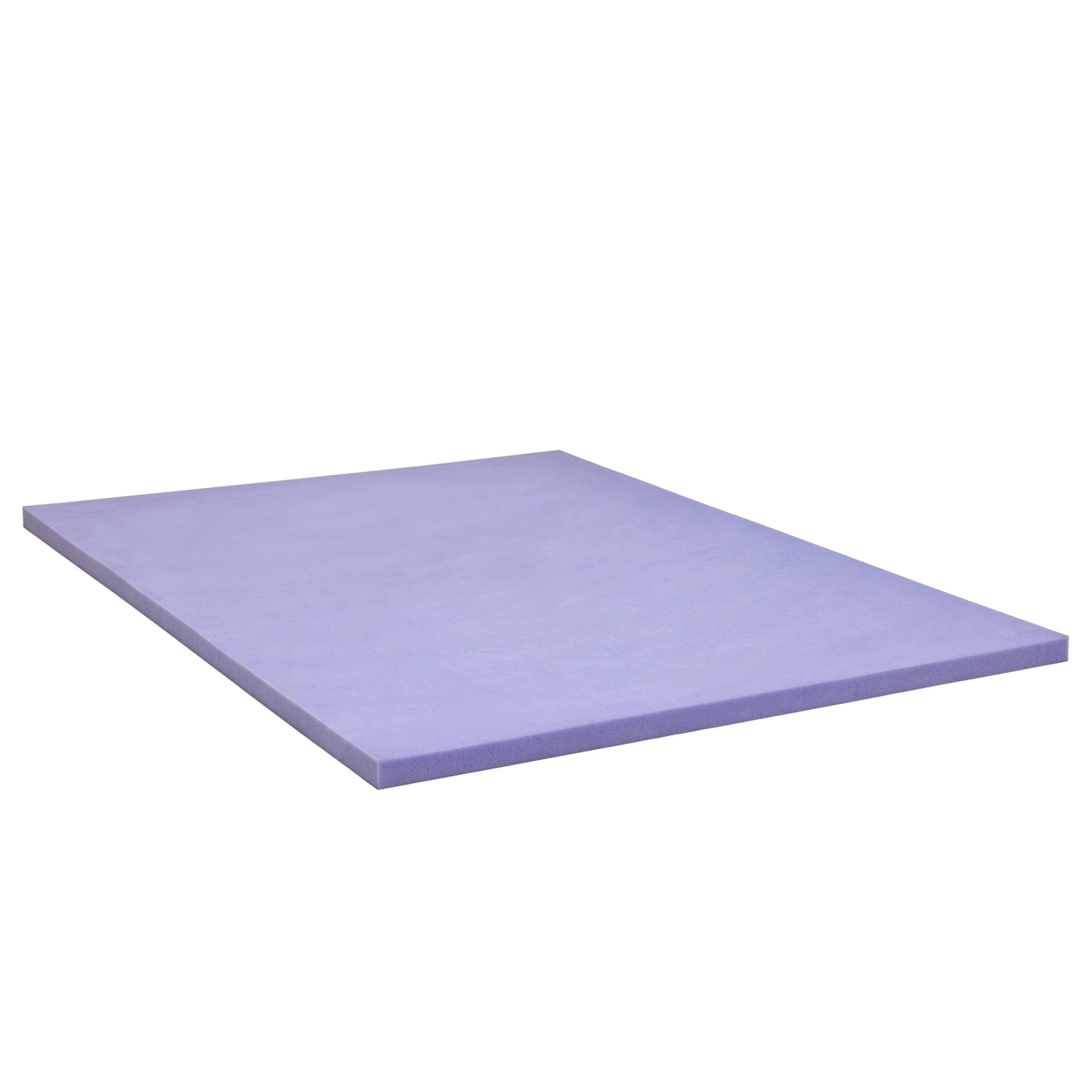 Lavender Aloe Gel Memory Foam Queen Mattress Topper, 2 Inch