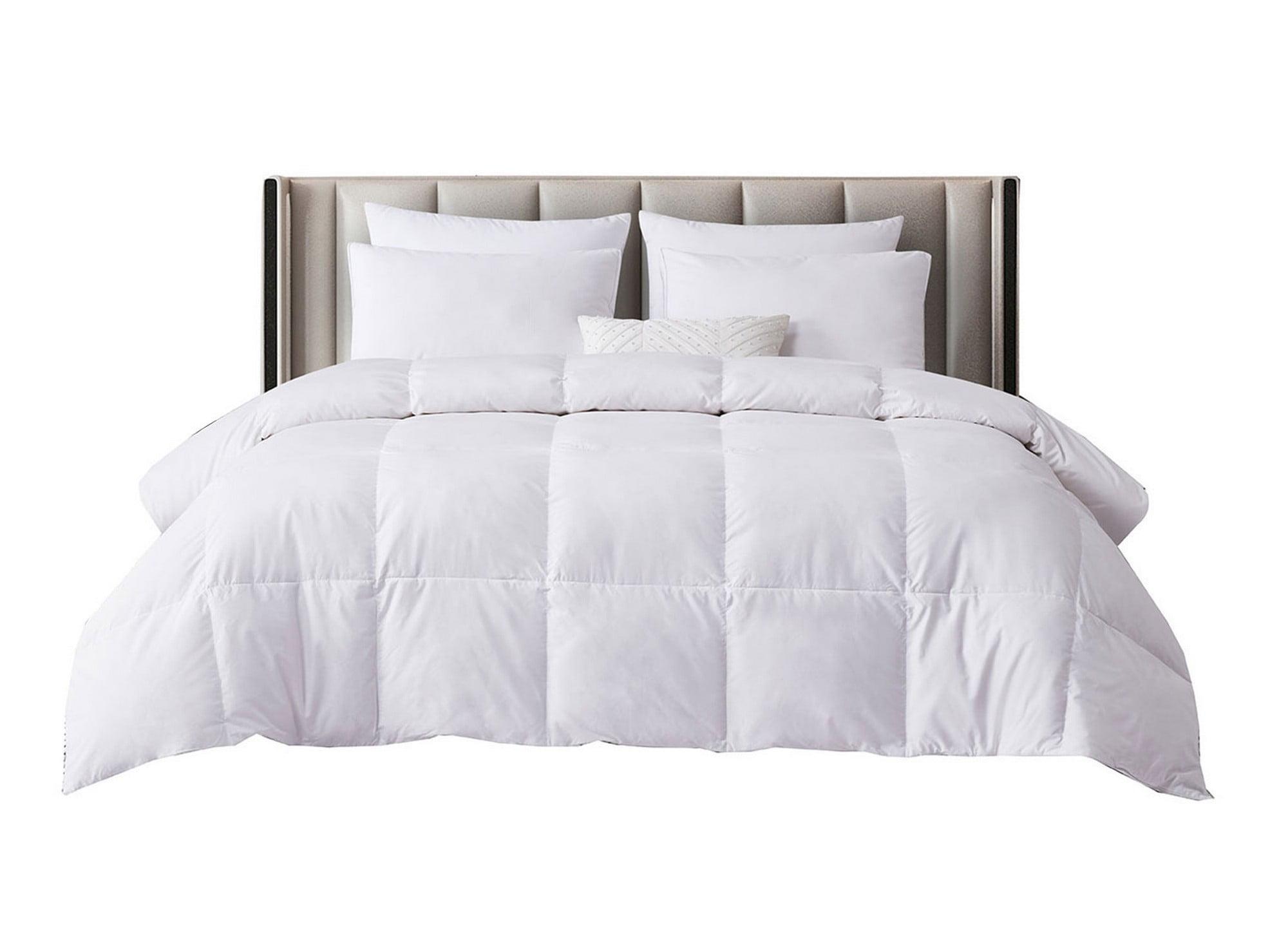 Twin White Cotton Down Reversible Bedspread