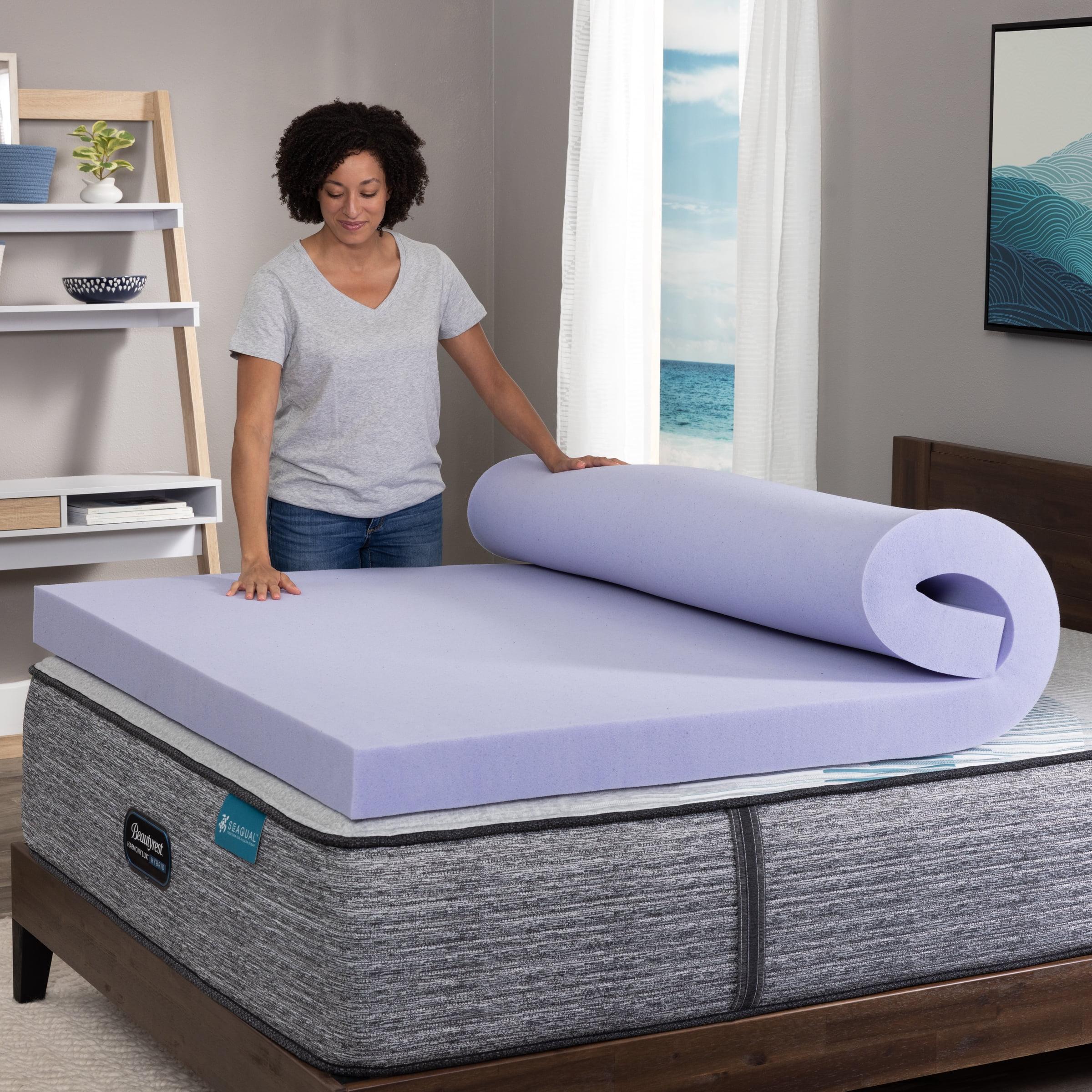 Beautyrest 3" Aloe Gel Memory Foam Mattress Topper, Queen - Pressure Relieving