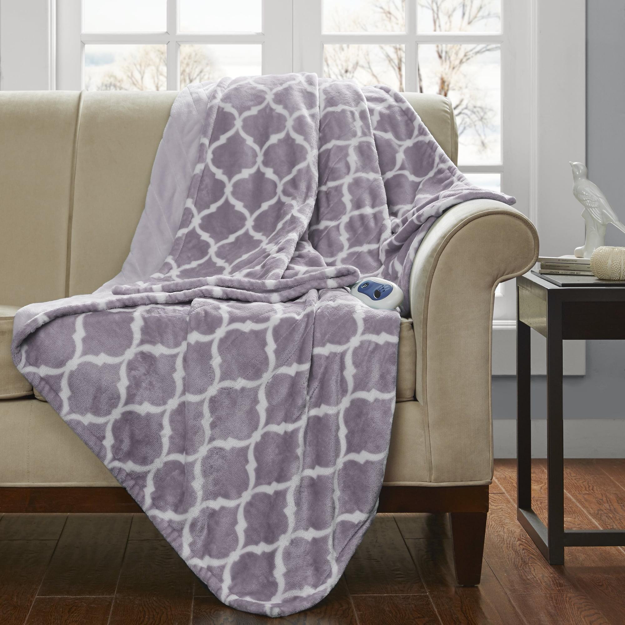 Beautyrest Heated Ogee Oversized Throw