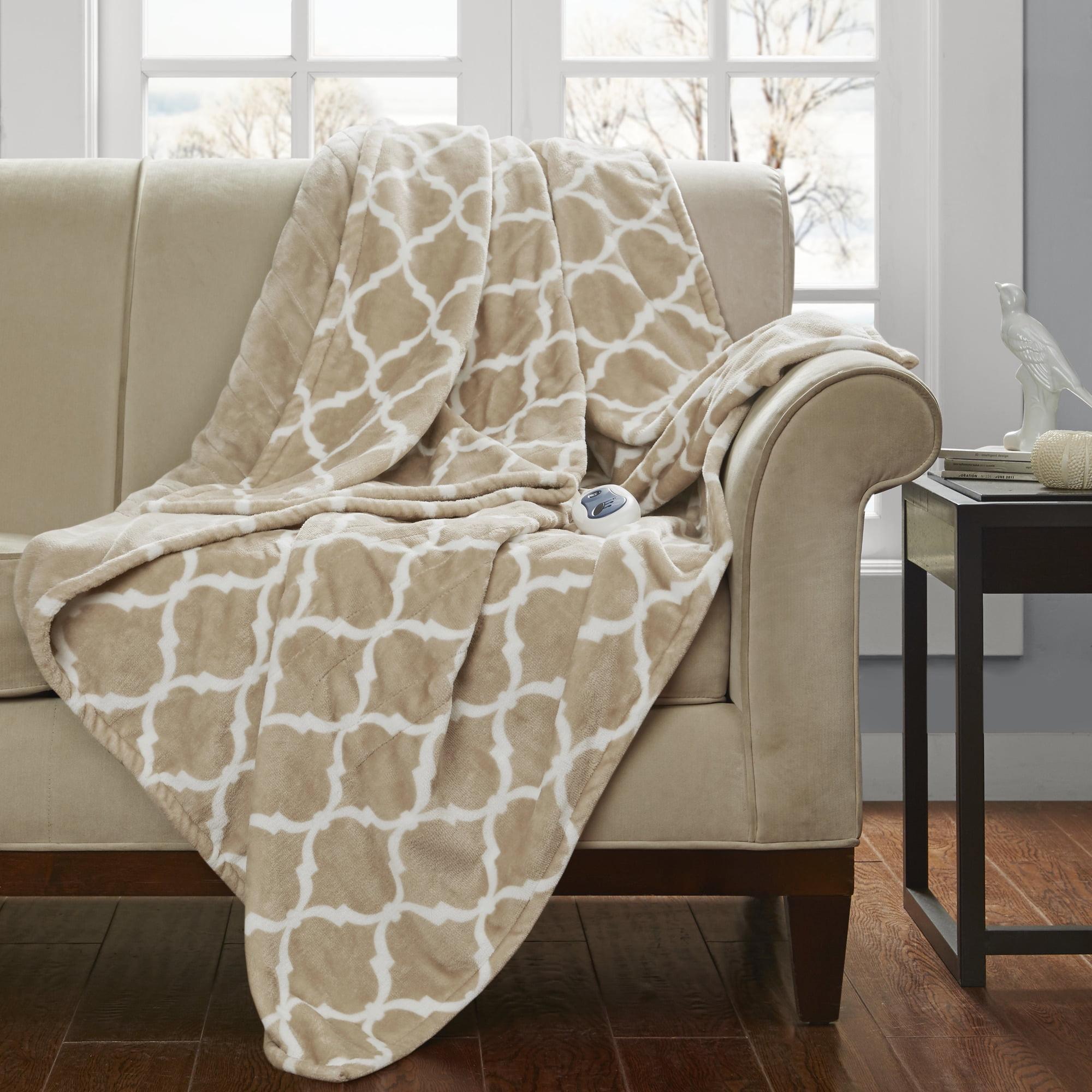 Beautyrest Heated Ogee Oversized Throw