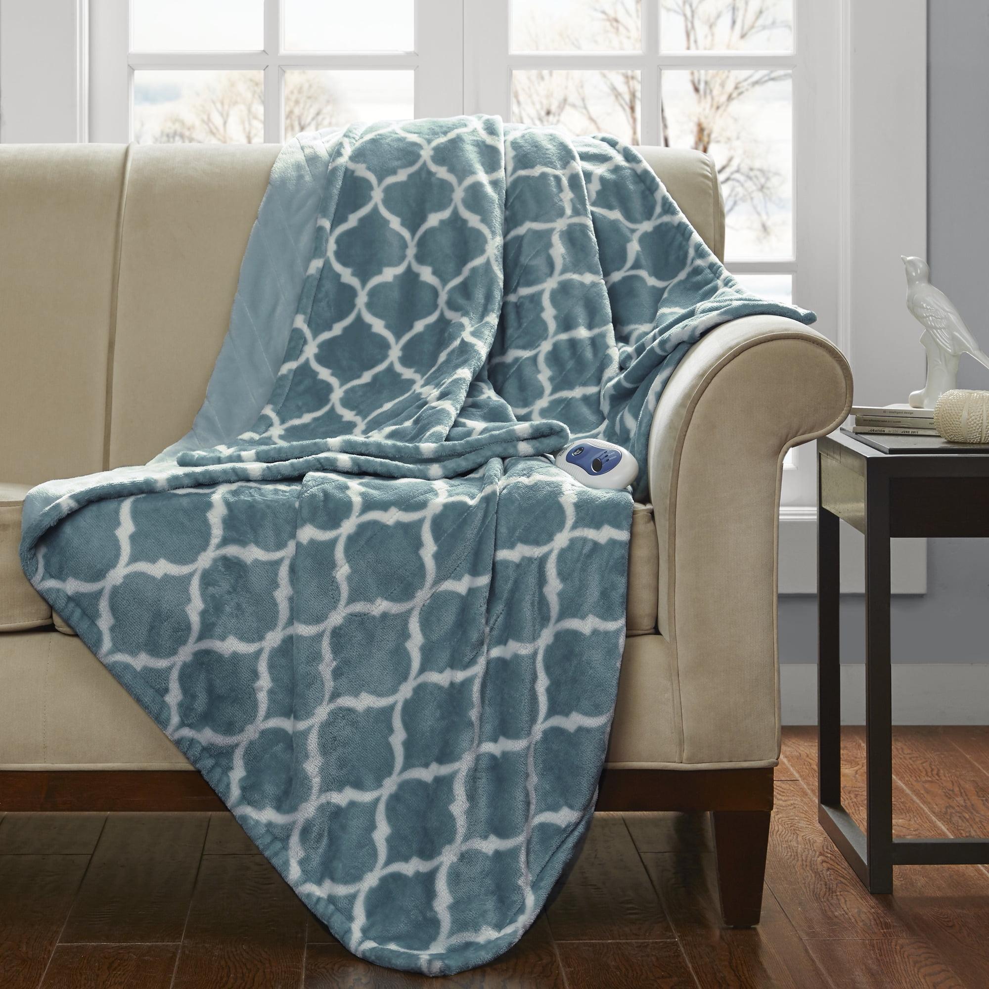 Beautyrest Heated Ogee Oversized Throw