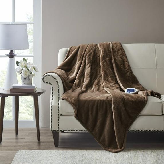 Beautyrest Beautyrest Heated Microlight to Berber Throw
