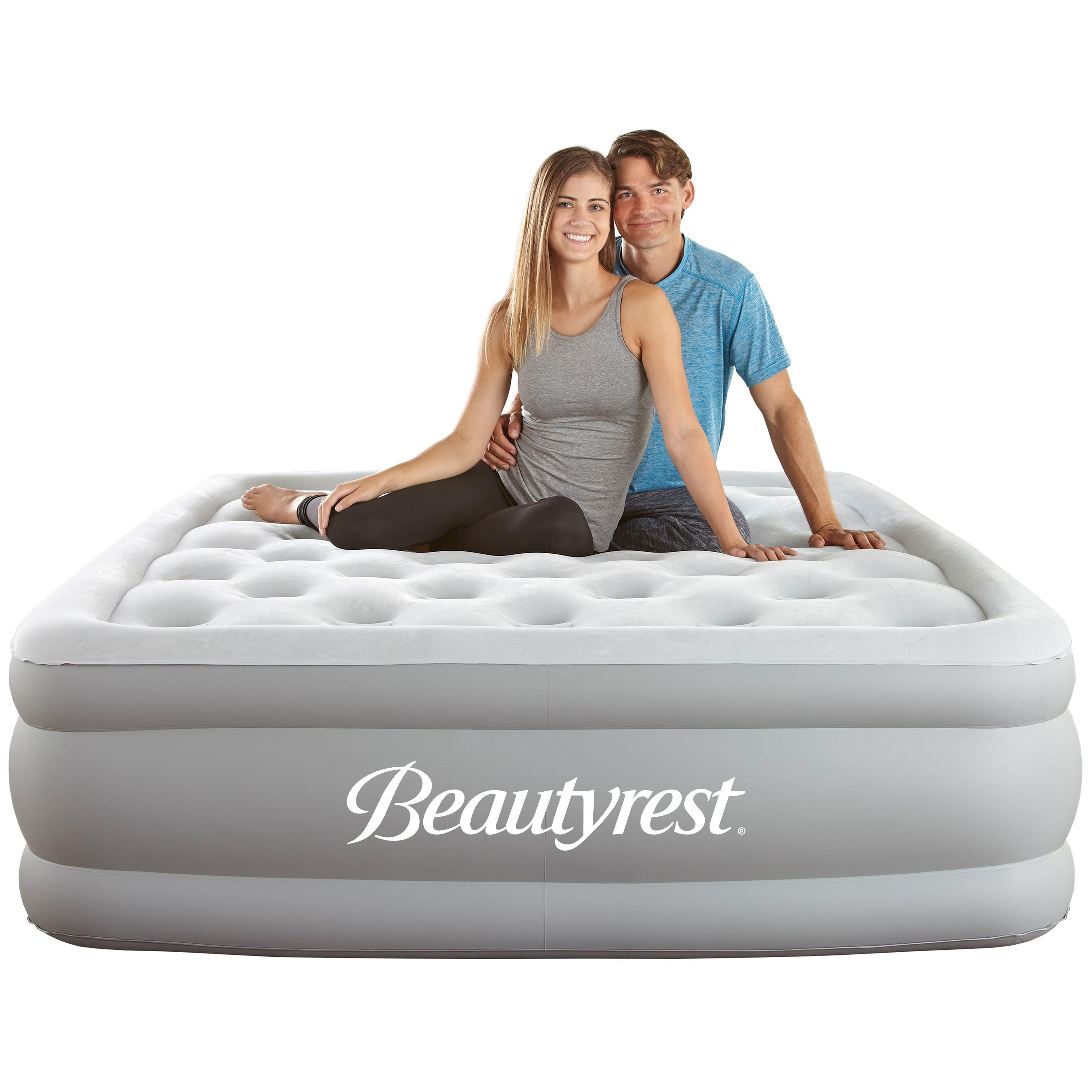 Beautyrest Beautyrest Sky Rise Inflatable Air Mattress, Electric Air Pump, Puncture Resistant Vinyl, Guest Bed