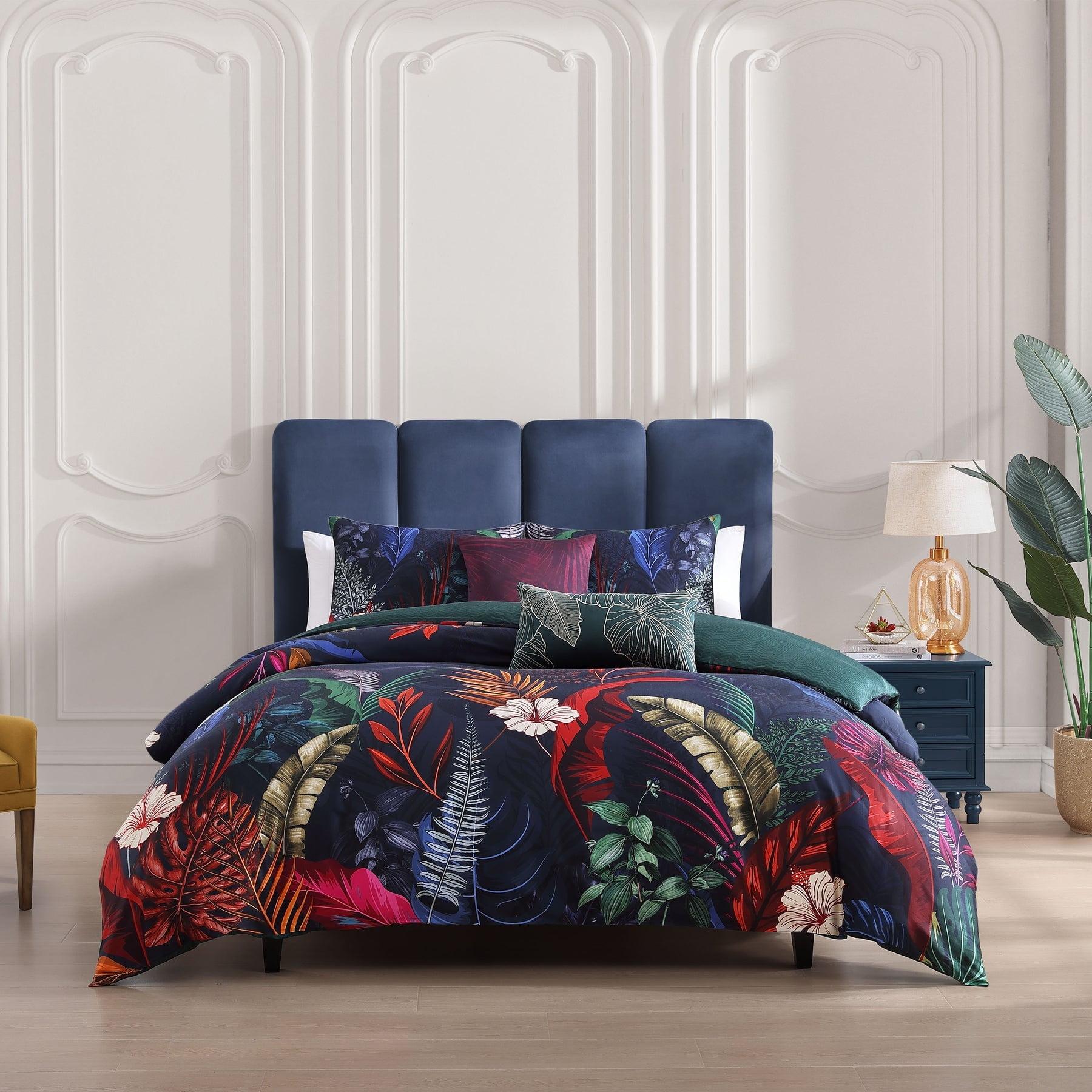 BeBeJan Bebejan Paradise 100% Cotton Sateen 5 Piece Reversible Comforter Set
