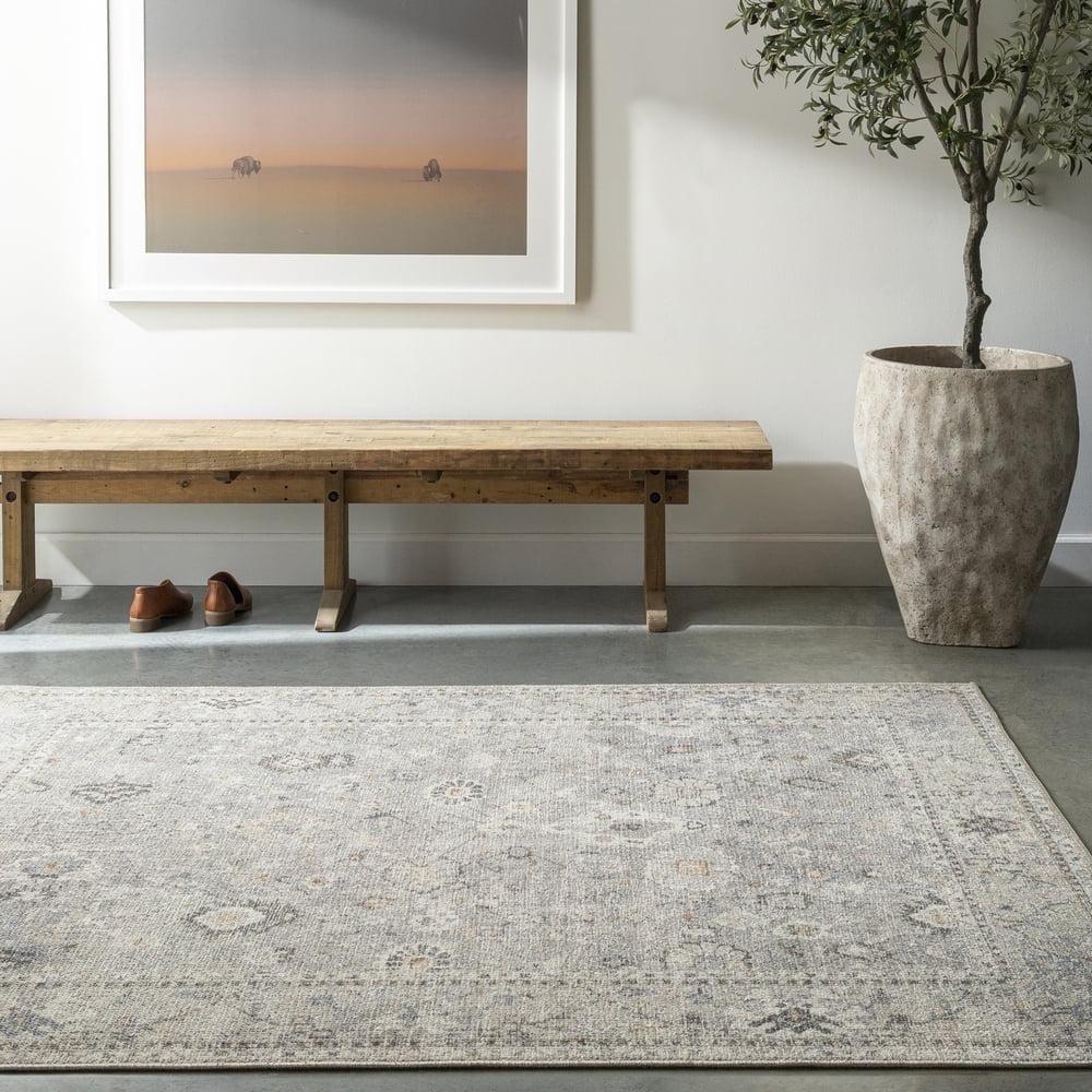 Becki Owens x Livabliss Oriental Vintage Light Grey Area Rug