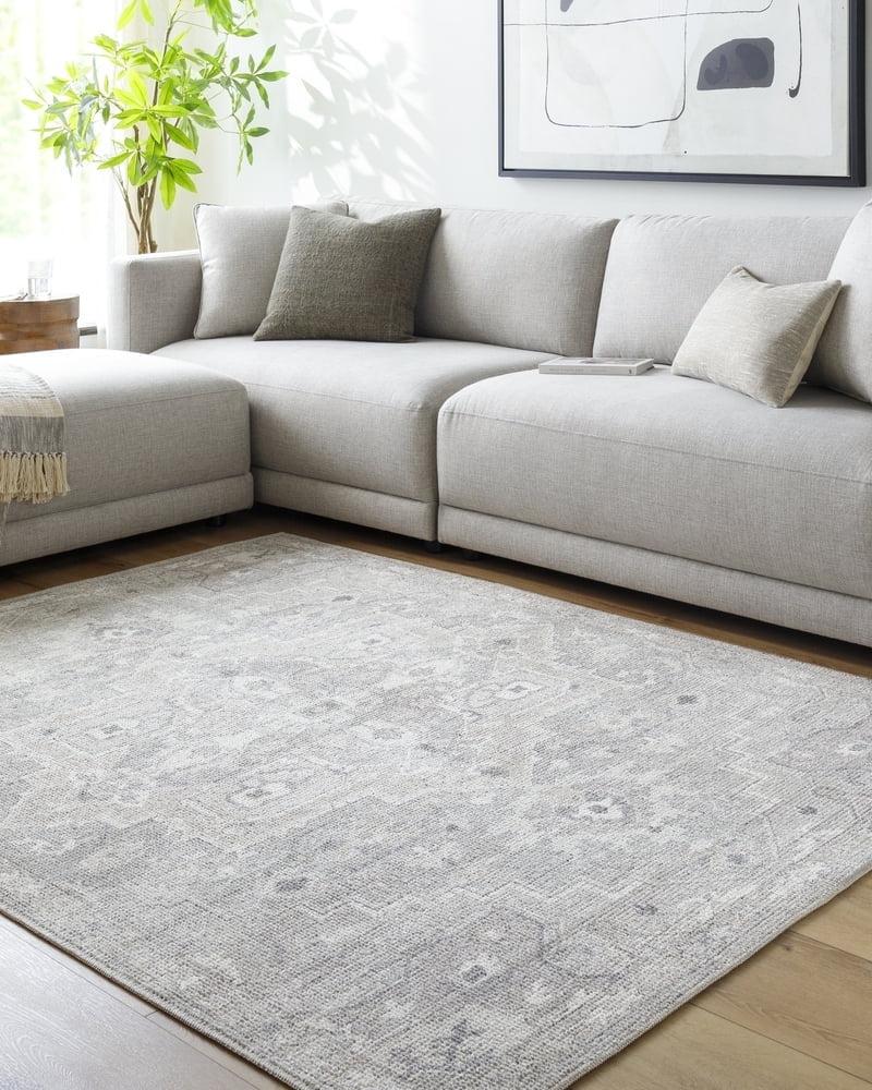 Becki Owens x Livabliss Elle Oriental Light Gray/Beige Area Rug