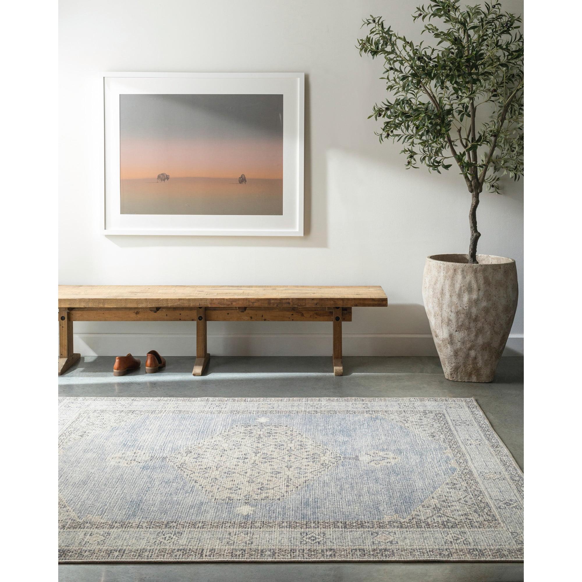 Becki Owens x Livabliss Lila Oriental Dusty Blue Area Rug