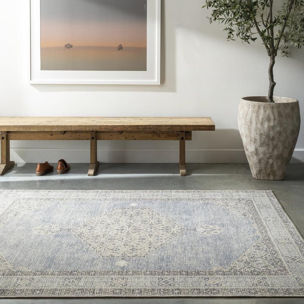 Becki Owens x Livabliss Lila Oriental Dusty Blue Area Rug