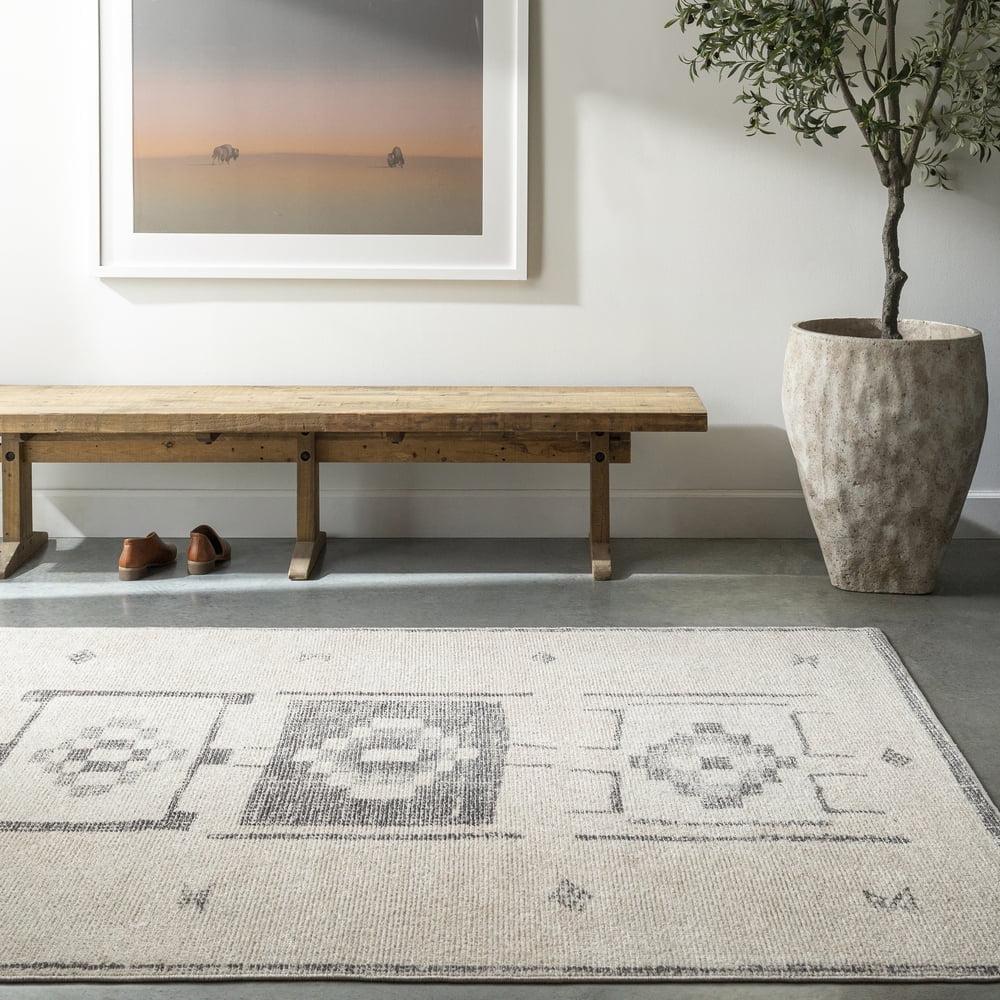 Becki Owens x Surya Solana Vintage Charcoal/Beige Area Rug