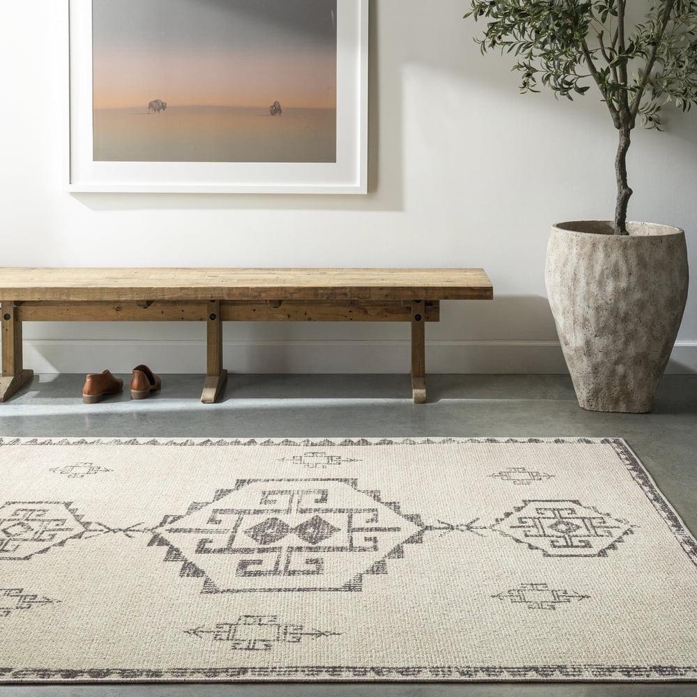 Becki Owens x Surya Solana Vintage Pewter/Beige Area Rug