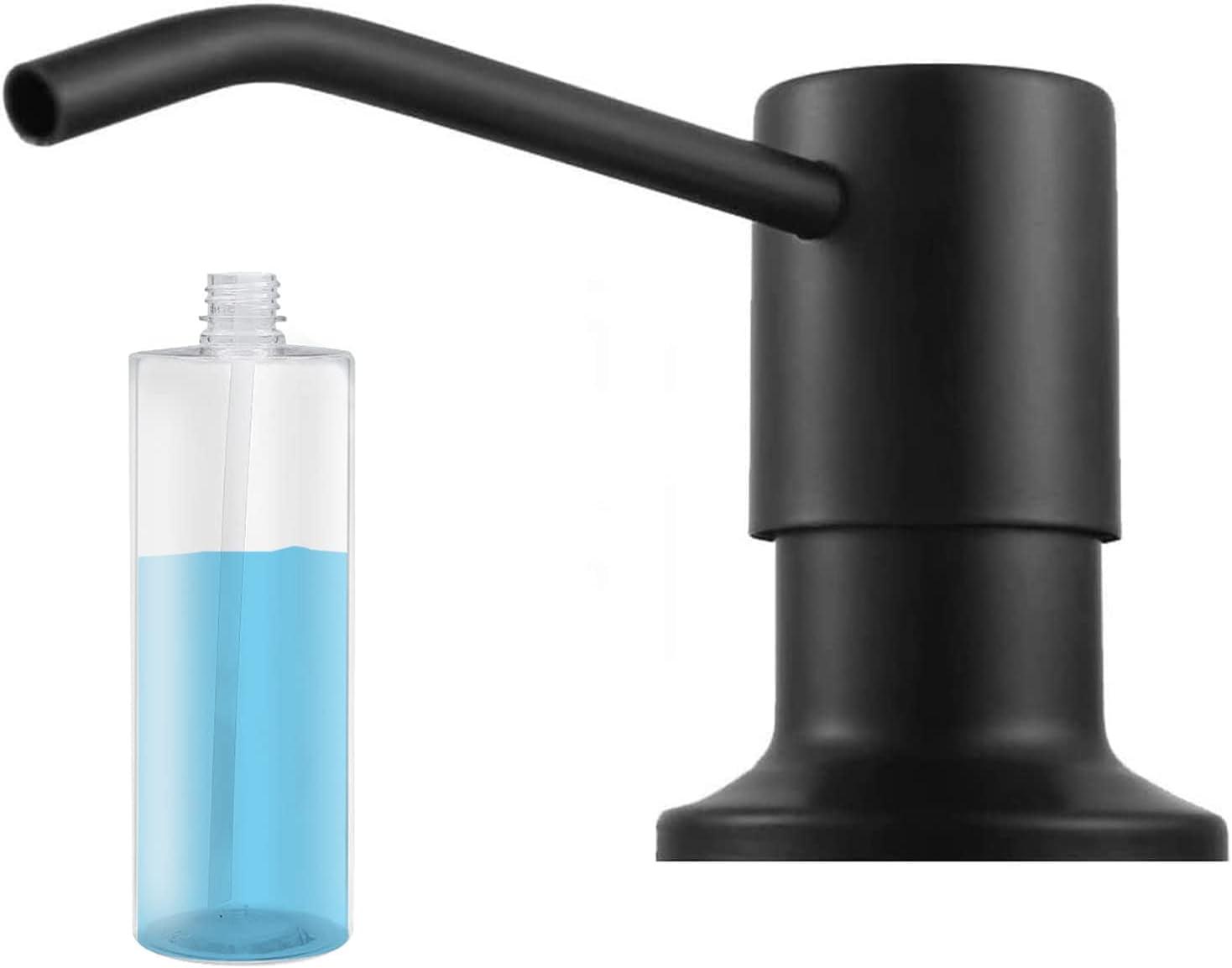 Black Stainless Steel Built-In Kitchen Sink Soap Dispenser