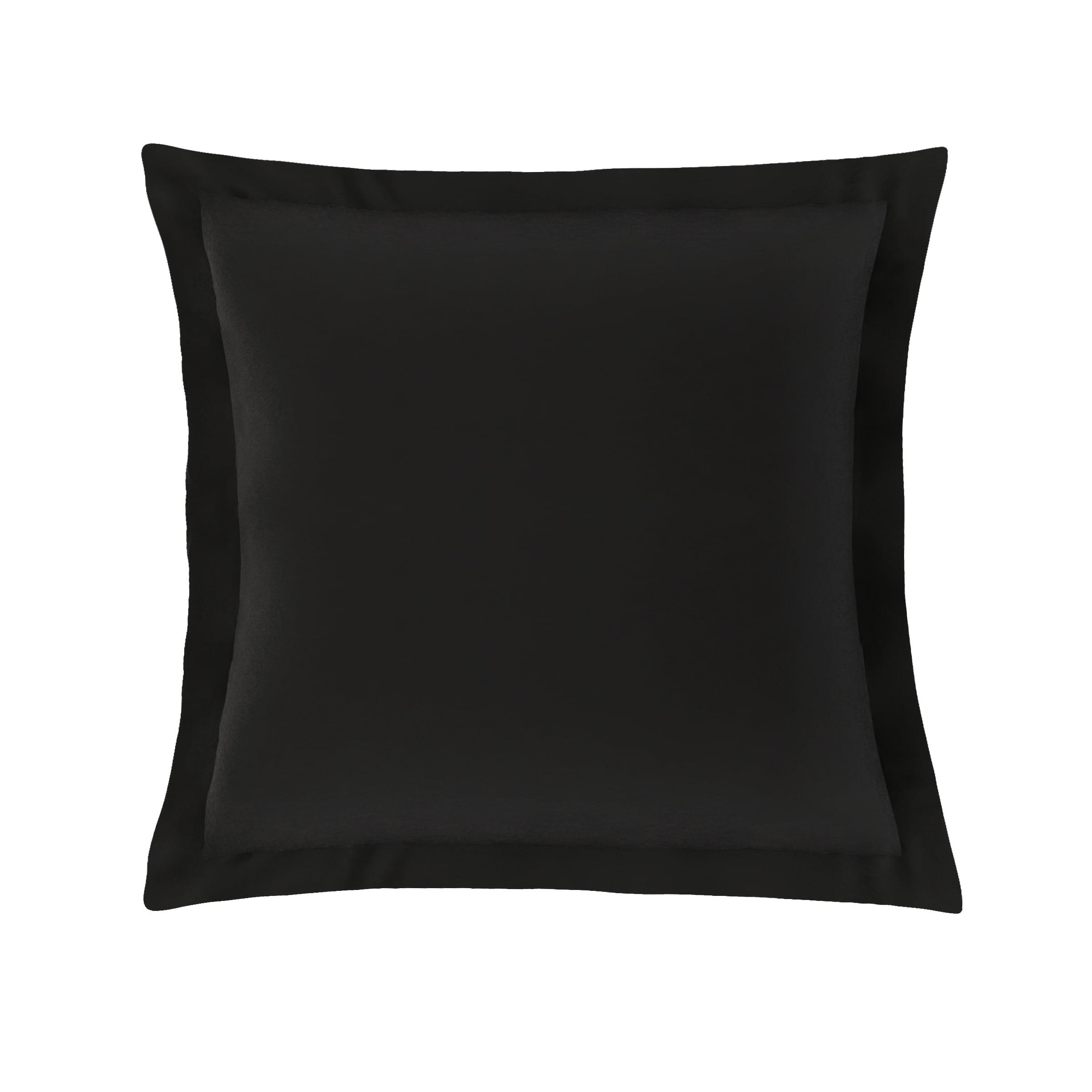 Black Polyester Euro Tailored Pillow Sham