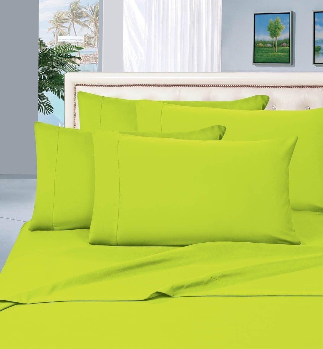 Lime Green Full Deep Pocket Microfiber Bed Sheet Set