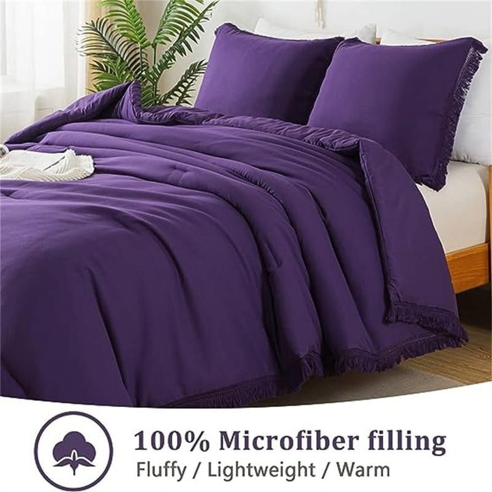 Bedding Comforter Set Grayish Purple - 3 Piece - Full