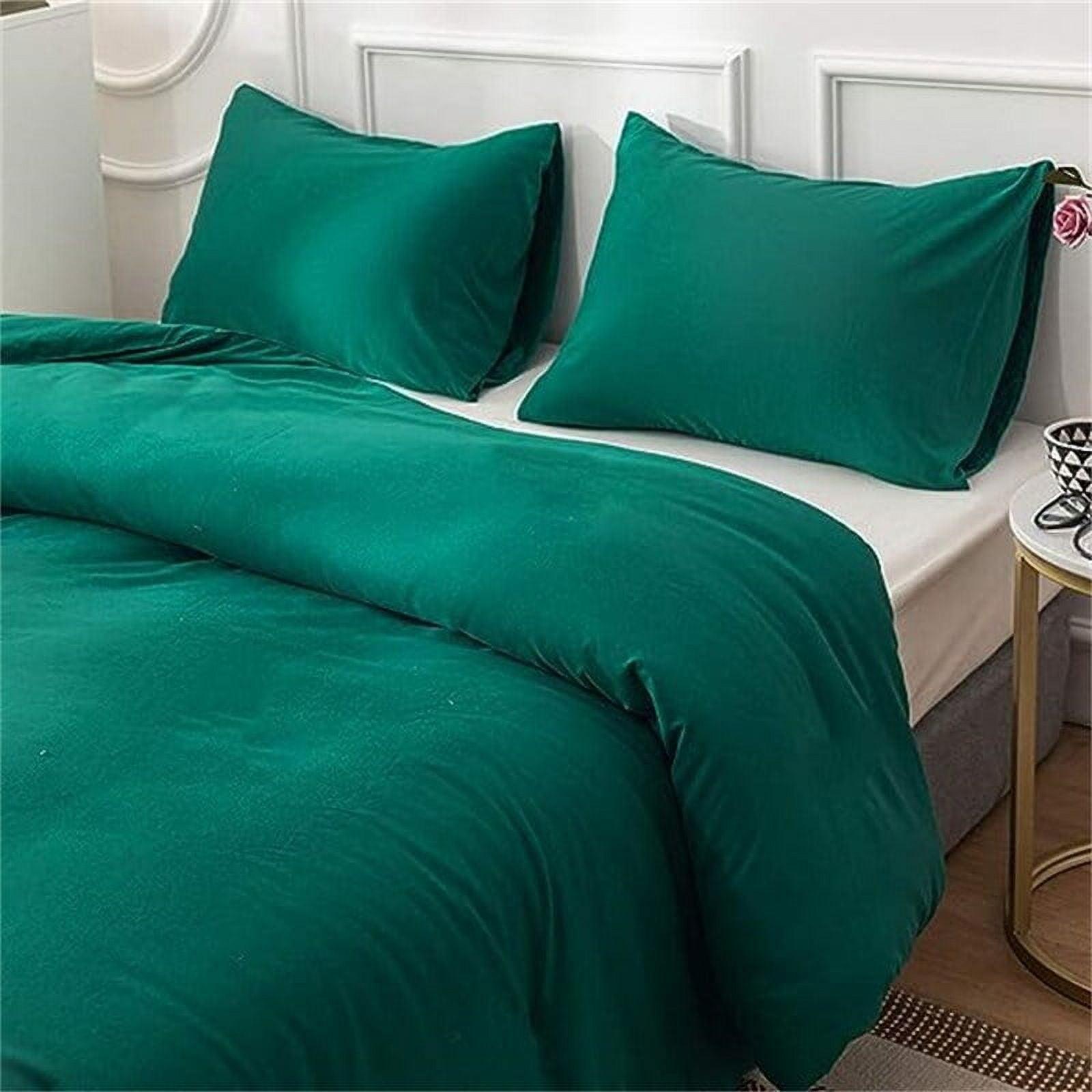 Microfiber Comforter Set Emerald Green - 3 Piece - Full