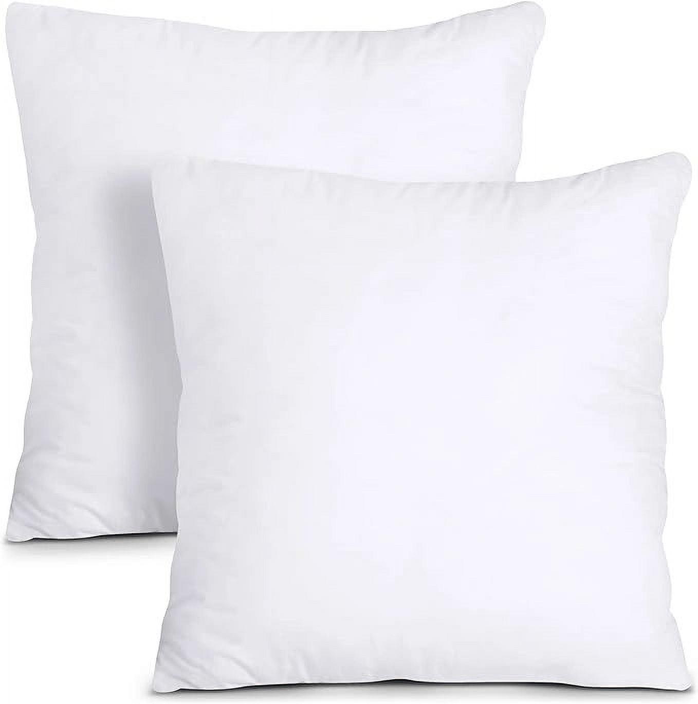 Bedding Throw Pillows Insert Set of 2 - 20 x 20 Inches Bed and Couch Pillows - Indoor Decorative Pillows