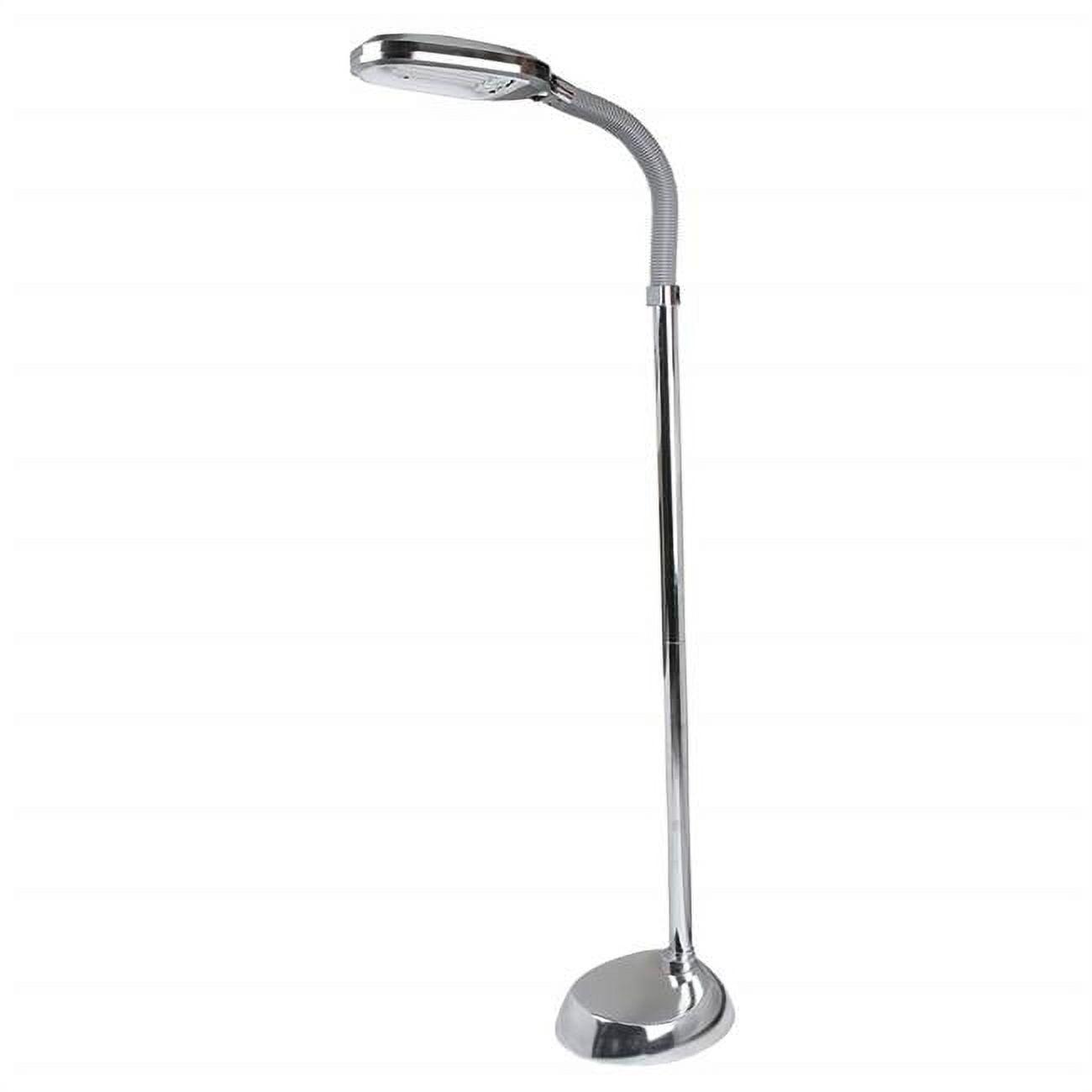 Adjustable Chrome Finish Arc Floor Lamp with Touch Control