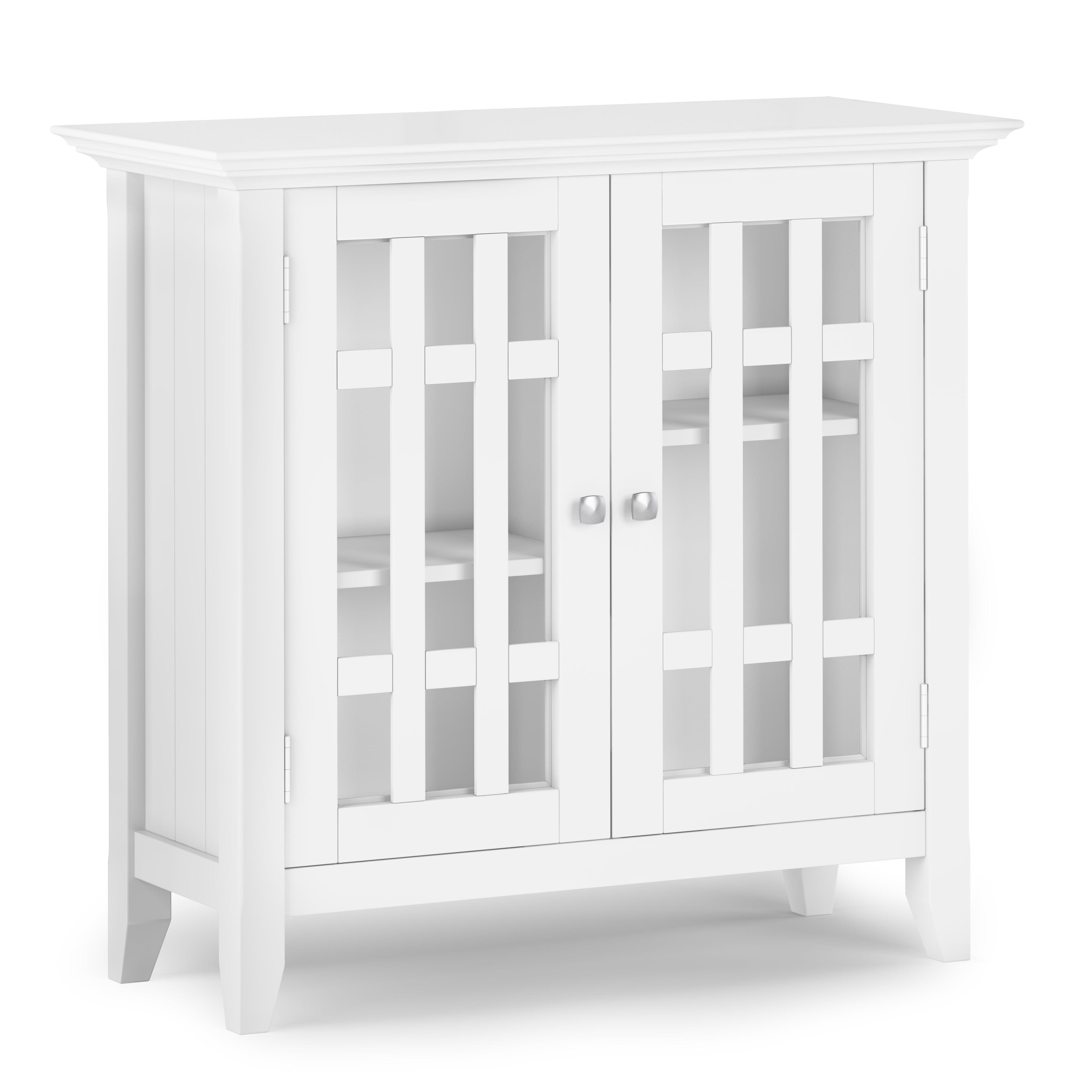 Bedford 32" White Solid Wood Transitional Media Cabinet