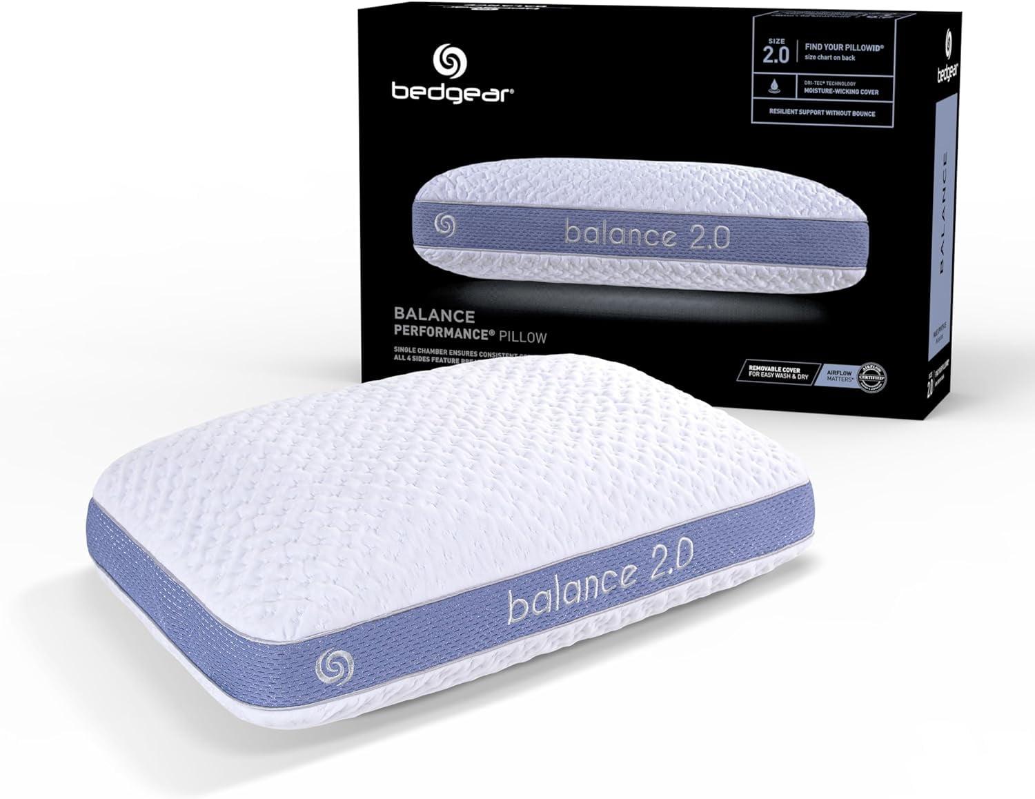 Bedgear Balance Performance Pillow - Medium - Moisture Wicking - All Sleep Positions