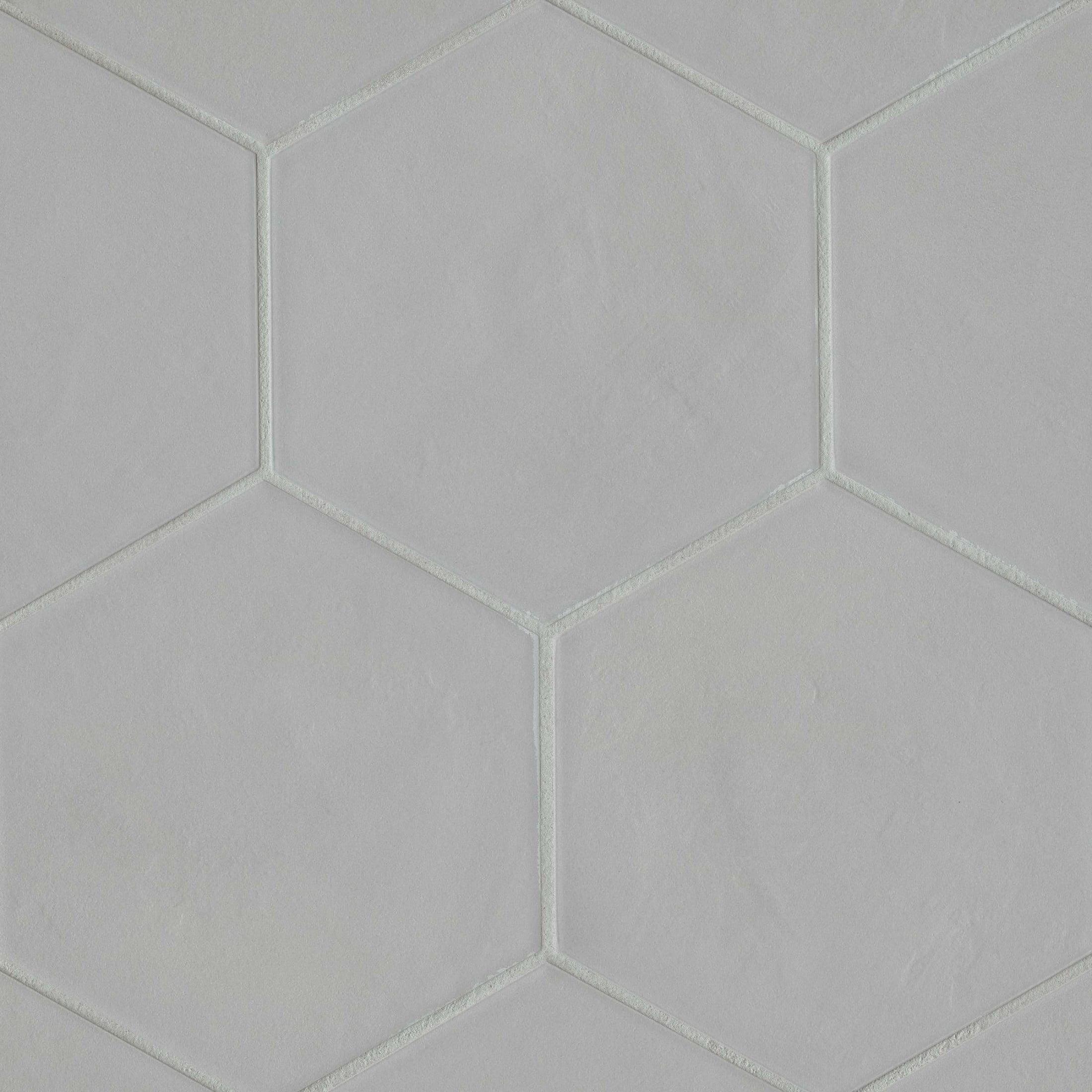 Bedrosians Allora Hexagon Matte Porcelain Tile 9 x 10, Solid Grey (12.67 sq. ft./Case)