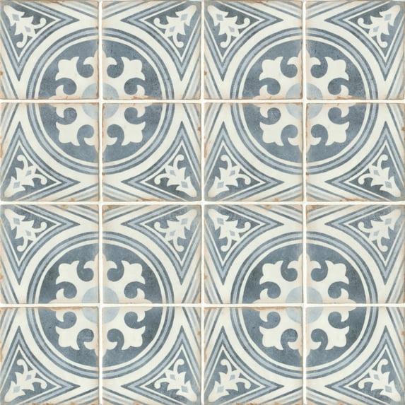Bedrosians Casablanca 5" x 5" Ceramic Patterned Floor Use Tile (Set of 32)