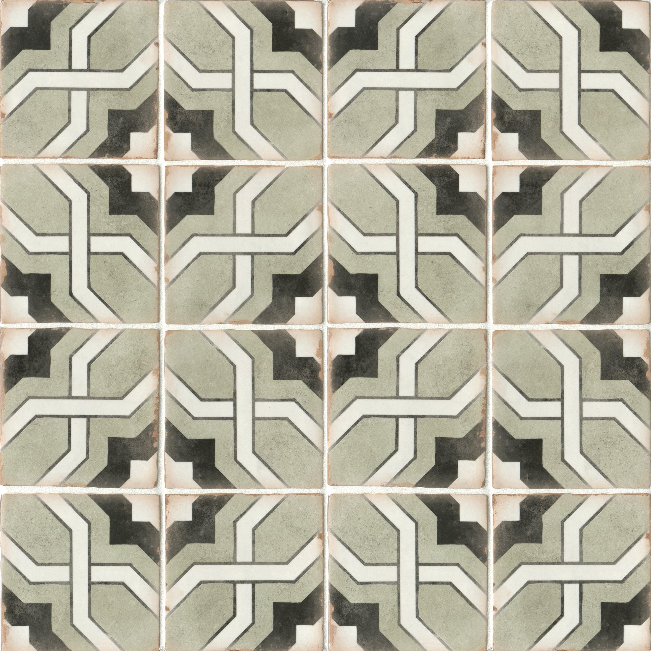 Casablanca 5" x 5" Ceramic Patterned Floor Use Tile