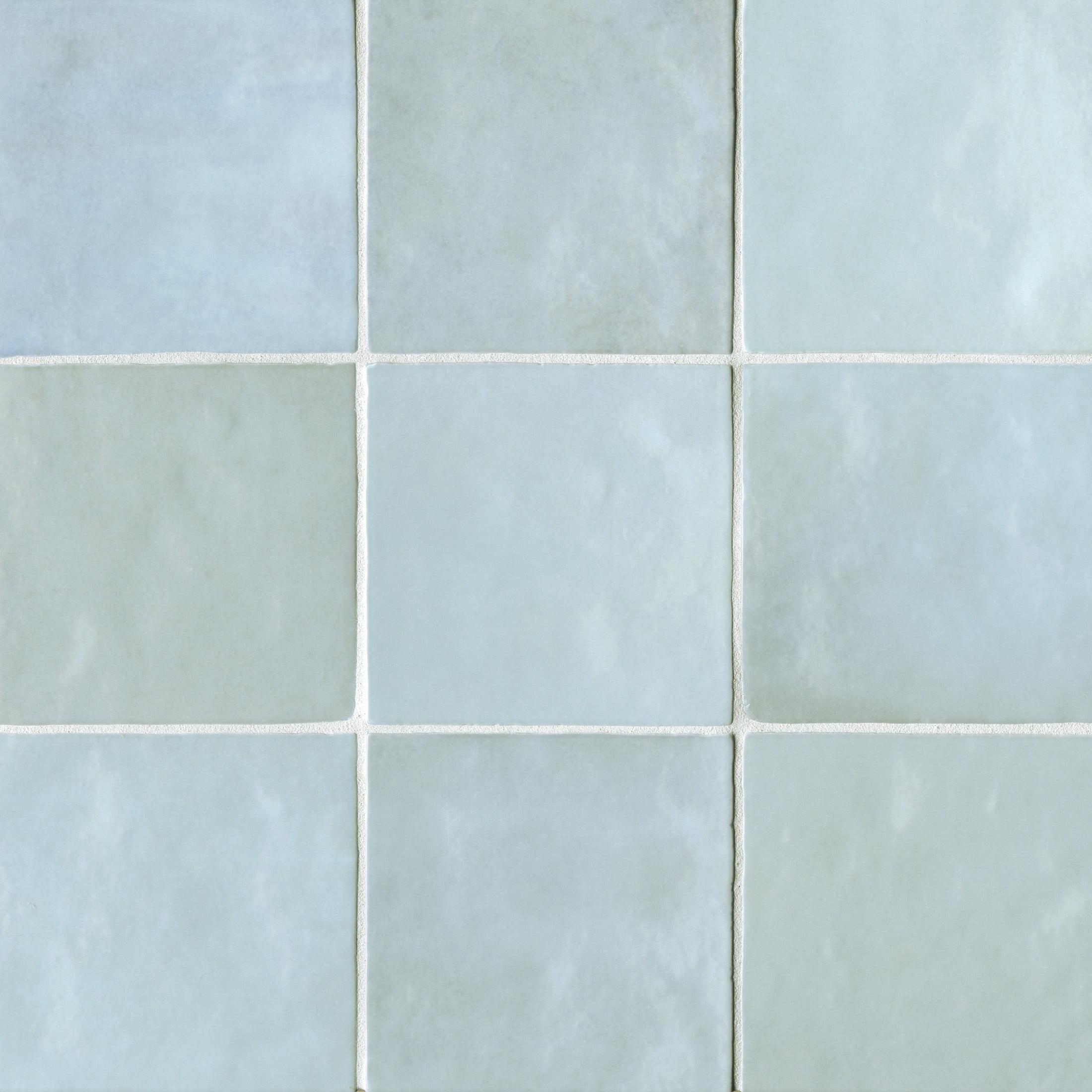 Bedrosians Cloe Square Gloss Ceramic Tile 5 x 5, Baby Blue (10.83 sq. ft./Case)