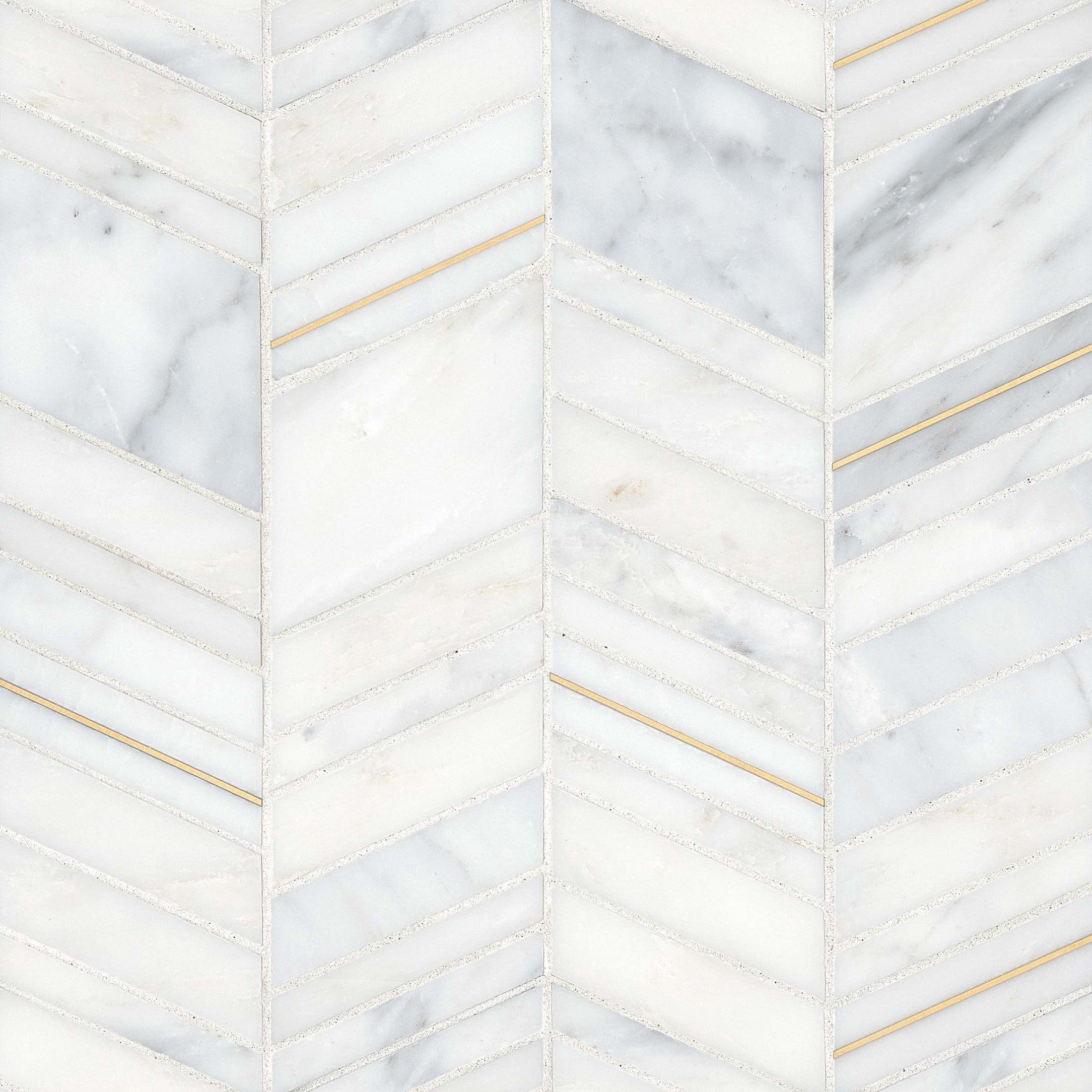 Bedrosians Ferrara Marble Mosaic Wall & Floor Tile (Set of 10)