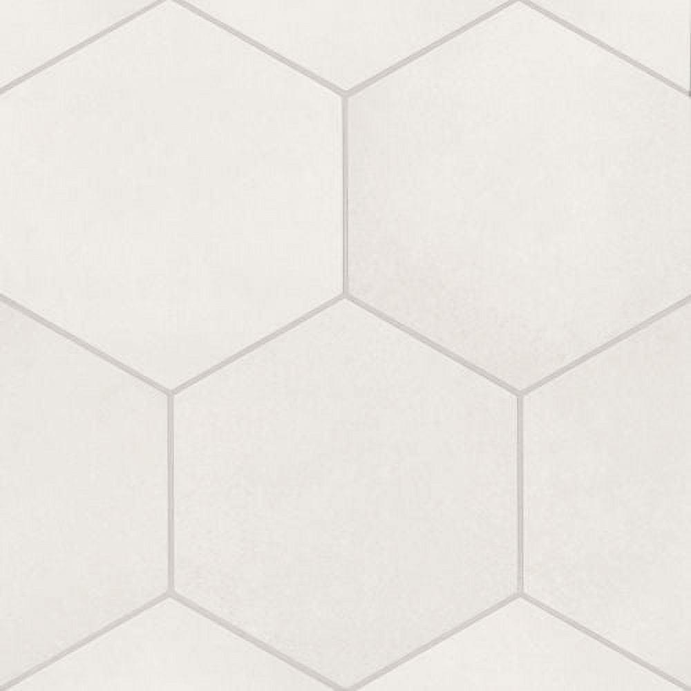 Bedrosians Makoto Matte Hexagon Porcelain Tile 11.5" x 10", Shoji White (18-Pack, 10.76 SF)