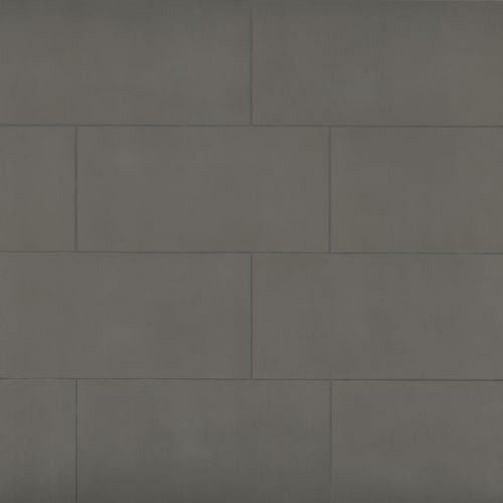 Sahara Matte Black Porcelain Rectangular Outdoor Tile 12" x 24"