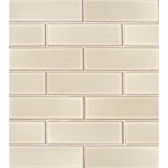 Solar Beige Porcelain 2'' x 6'' Mosaic Subway Tile