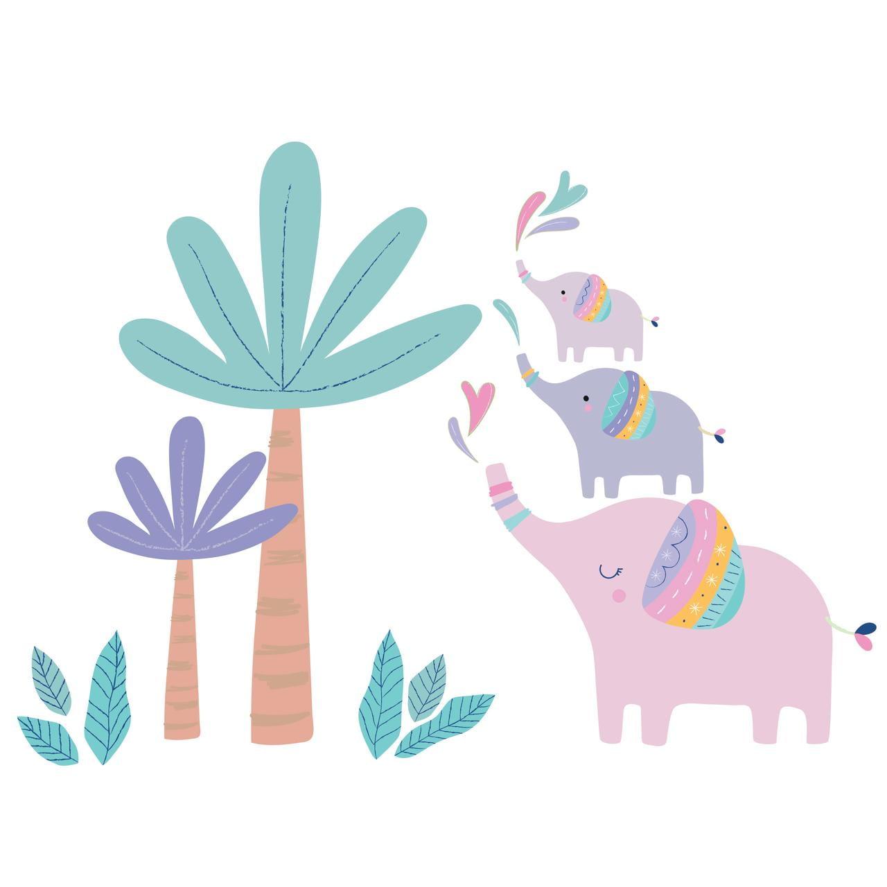 Bedtime Originals Elephant Dreams Colorful Tree Wall Decals / Stickers